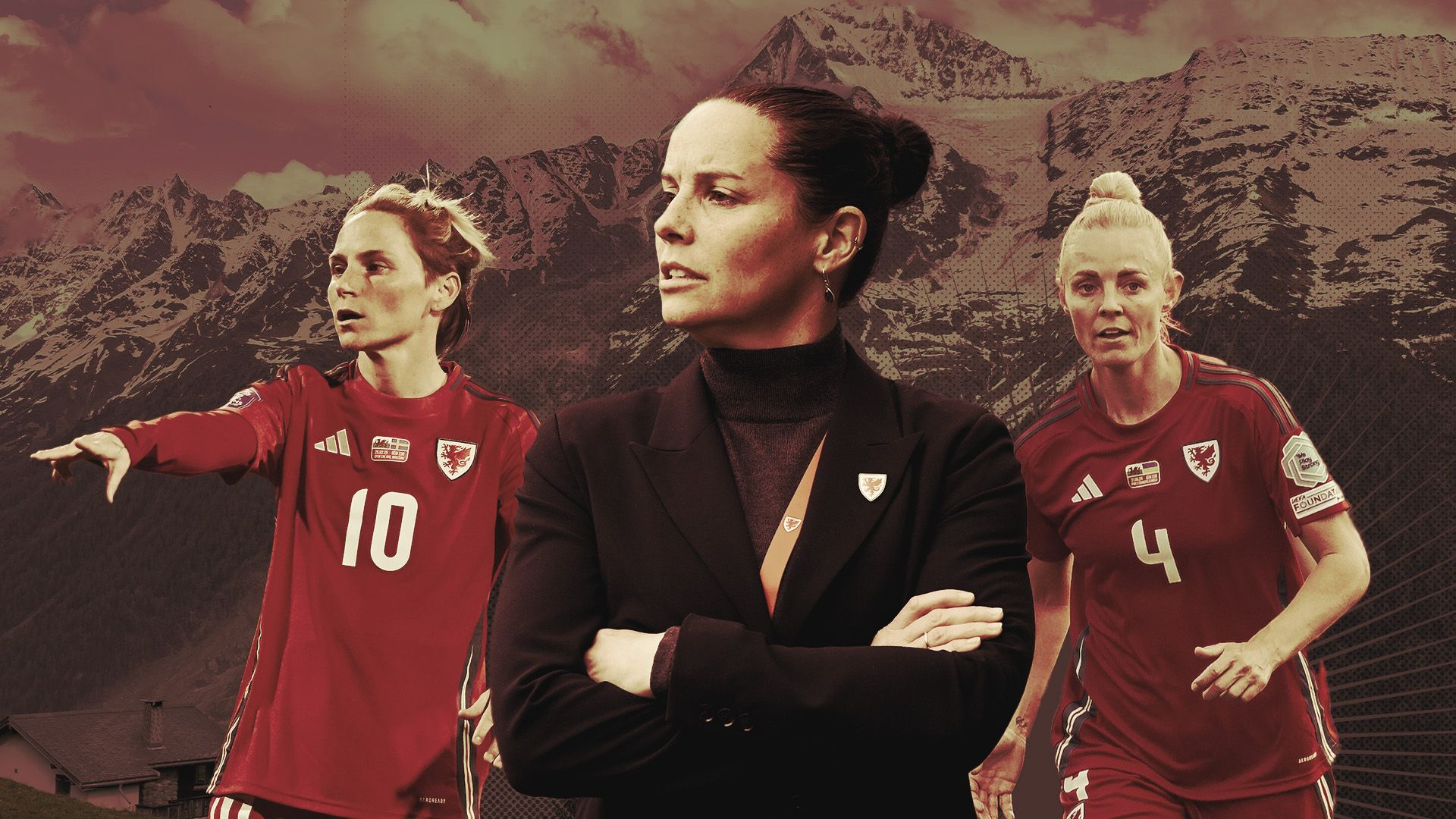 Jess Fishlock, Rhian Wilkinson a Sophie Ingle