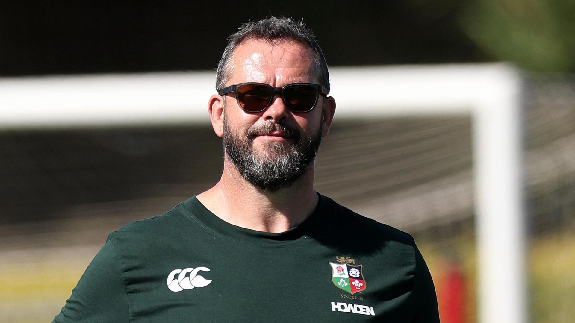 Andy Farrell pictured in British and Irish Lions training