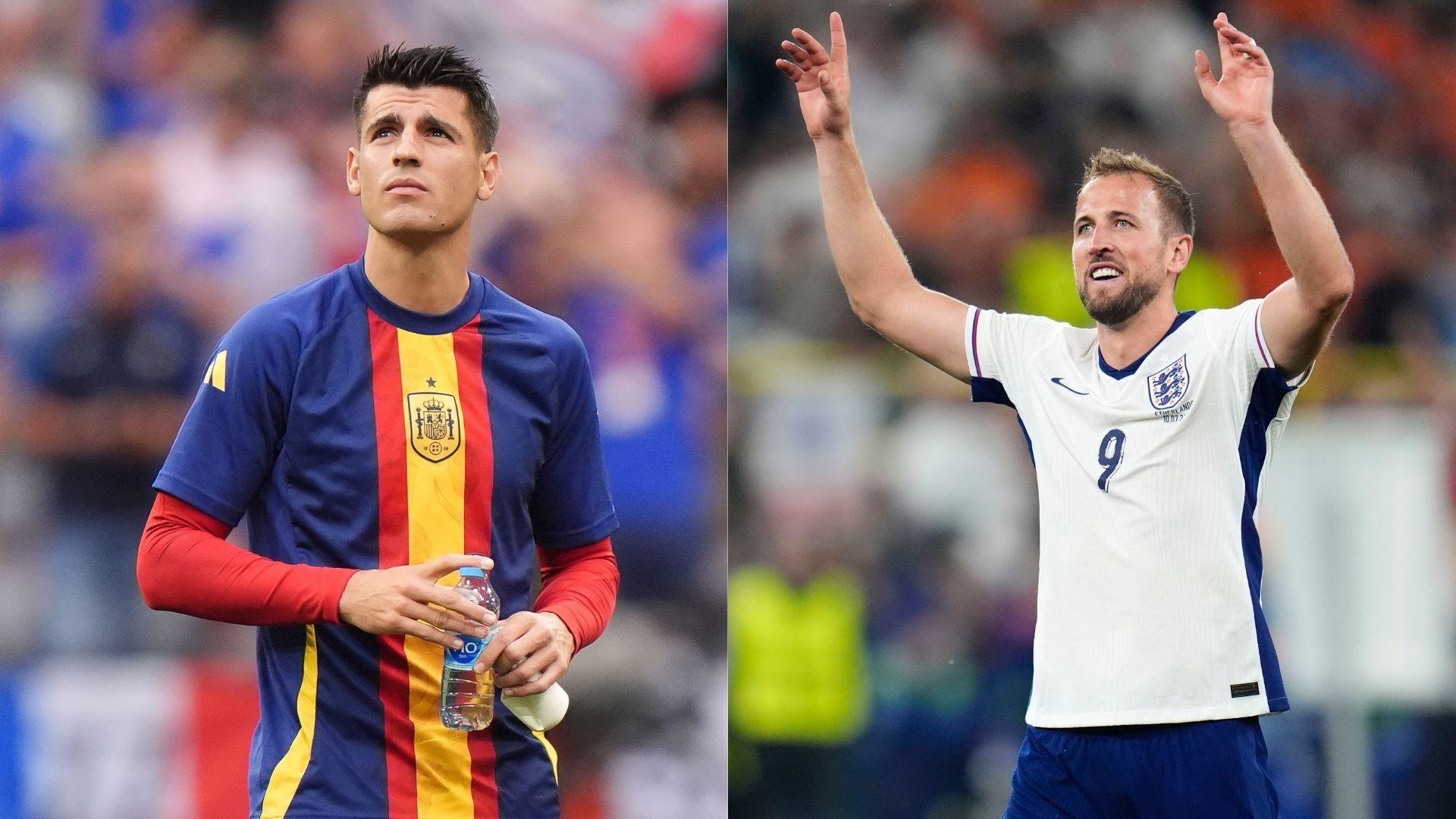 Two pictures side by side, one of Alvaro Morato looking pensive holding a water bottle, one of Harry Jane pointing at the sky in celebration