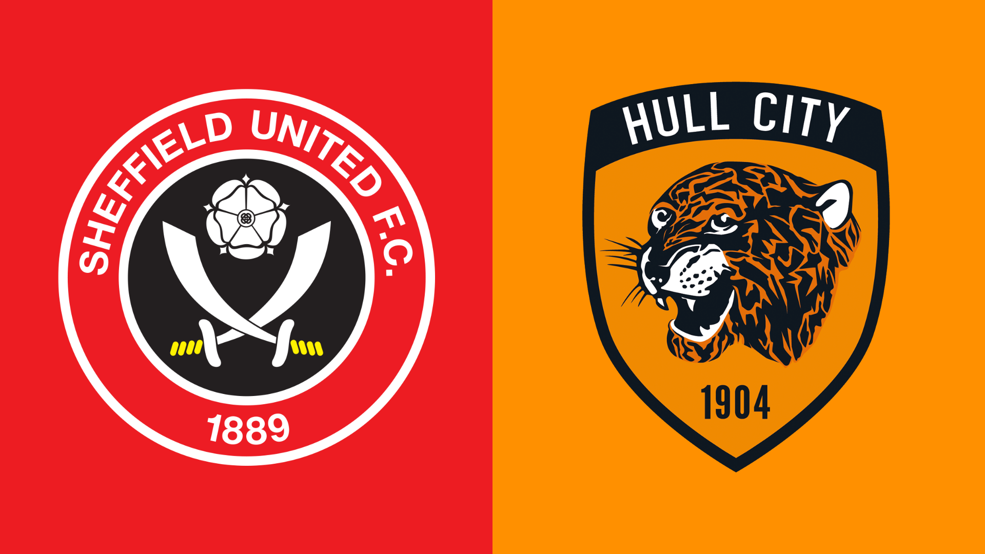 Side-by-side of Sheffield United and Hull City club badges
