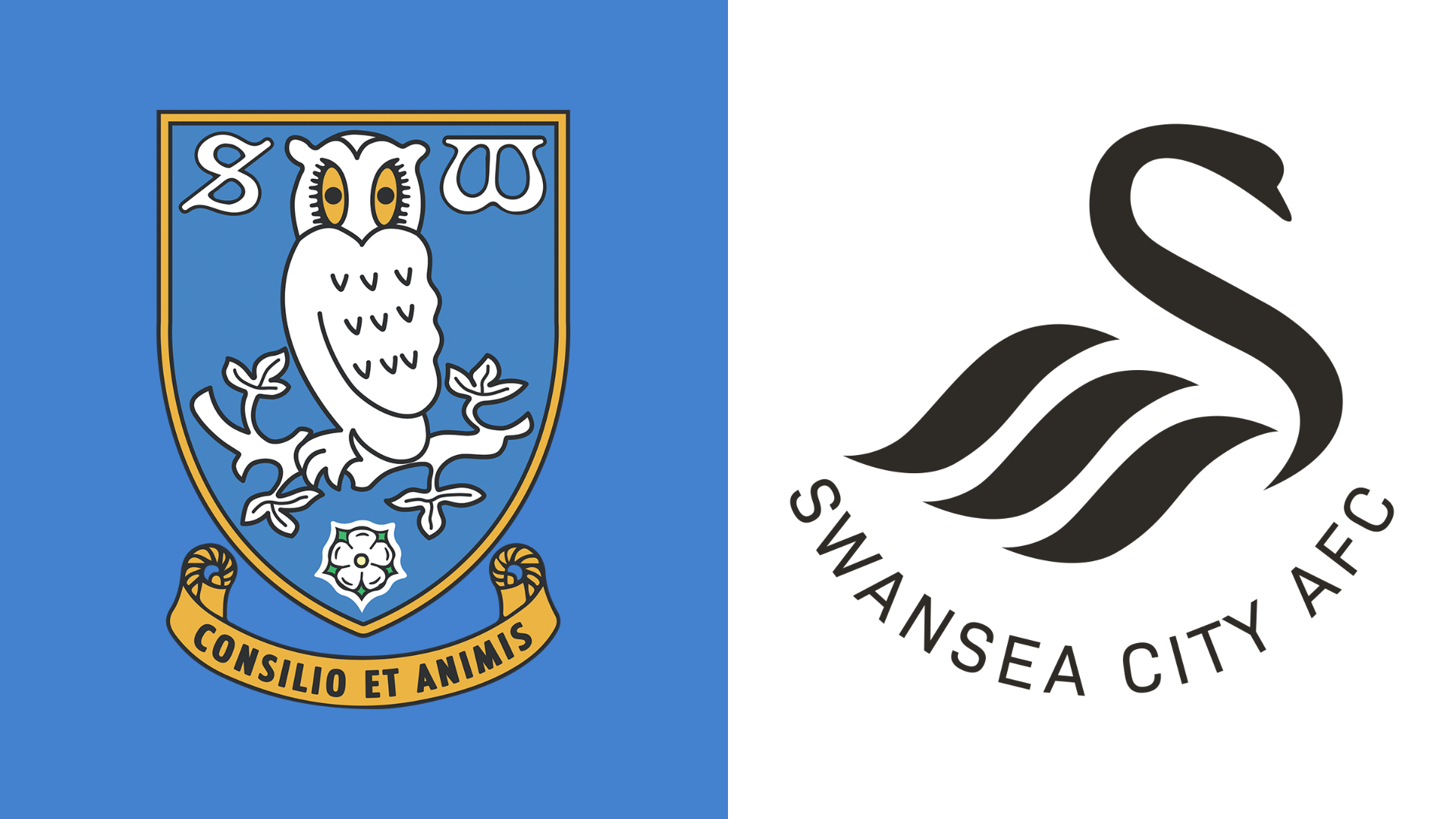 Side-by-side of Sheffield Wednesday and Swansea City club badges