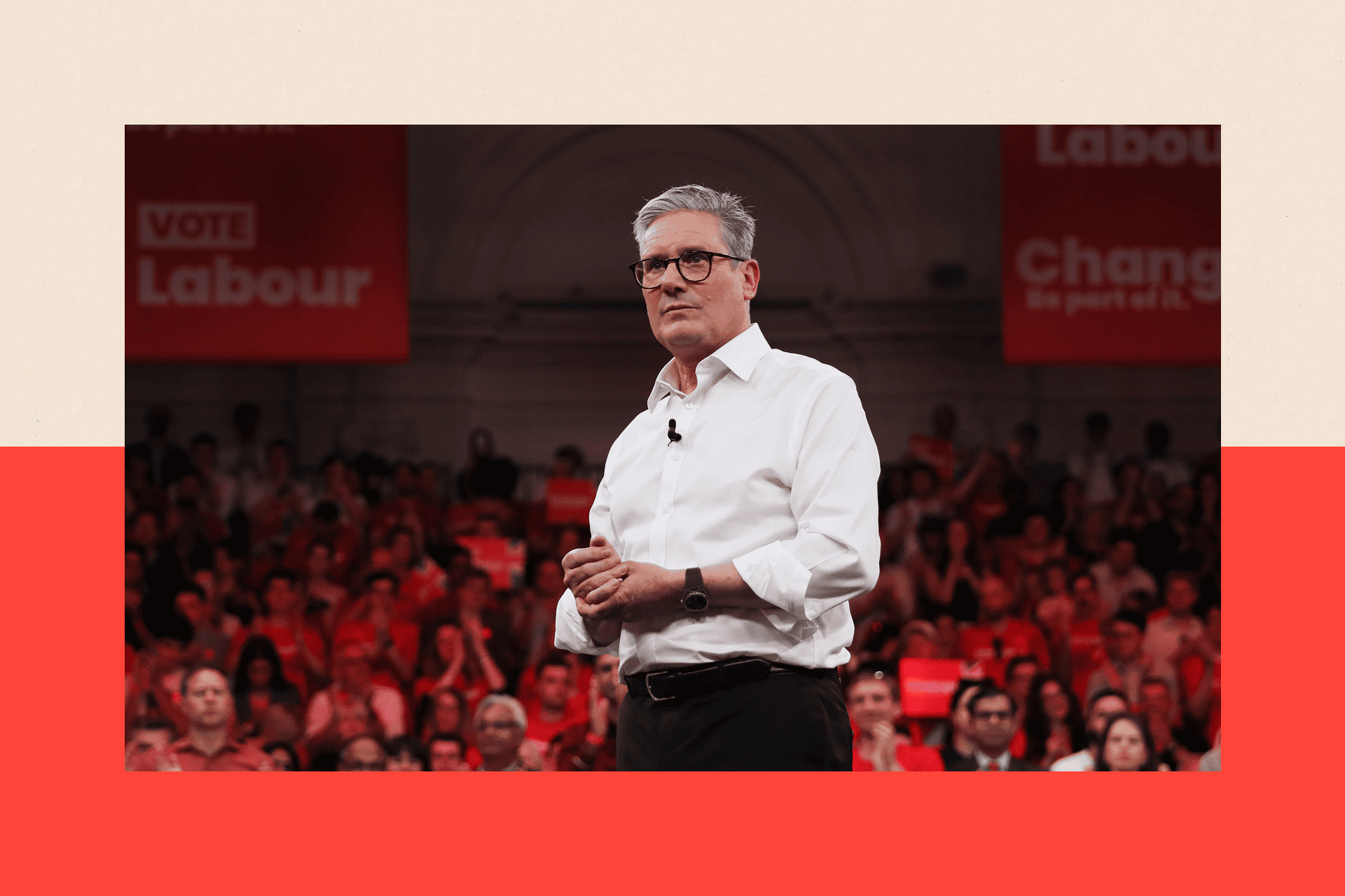 Sir Keir Starmer talks at a campaign event on 29 June 2024 in London, England.