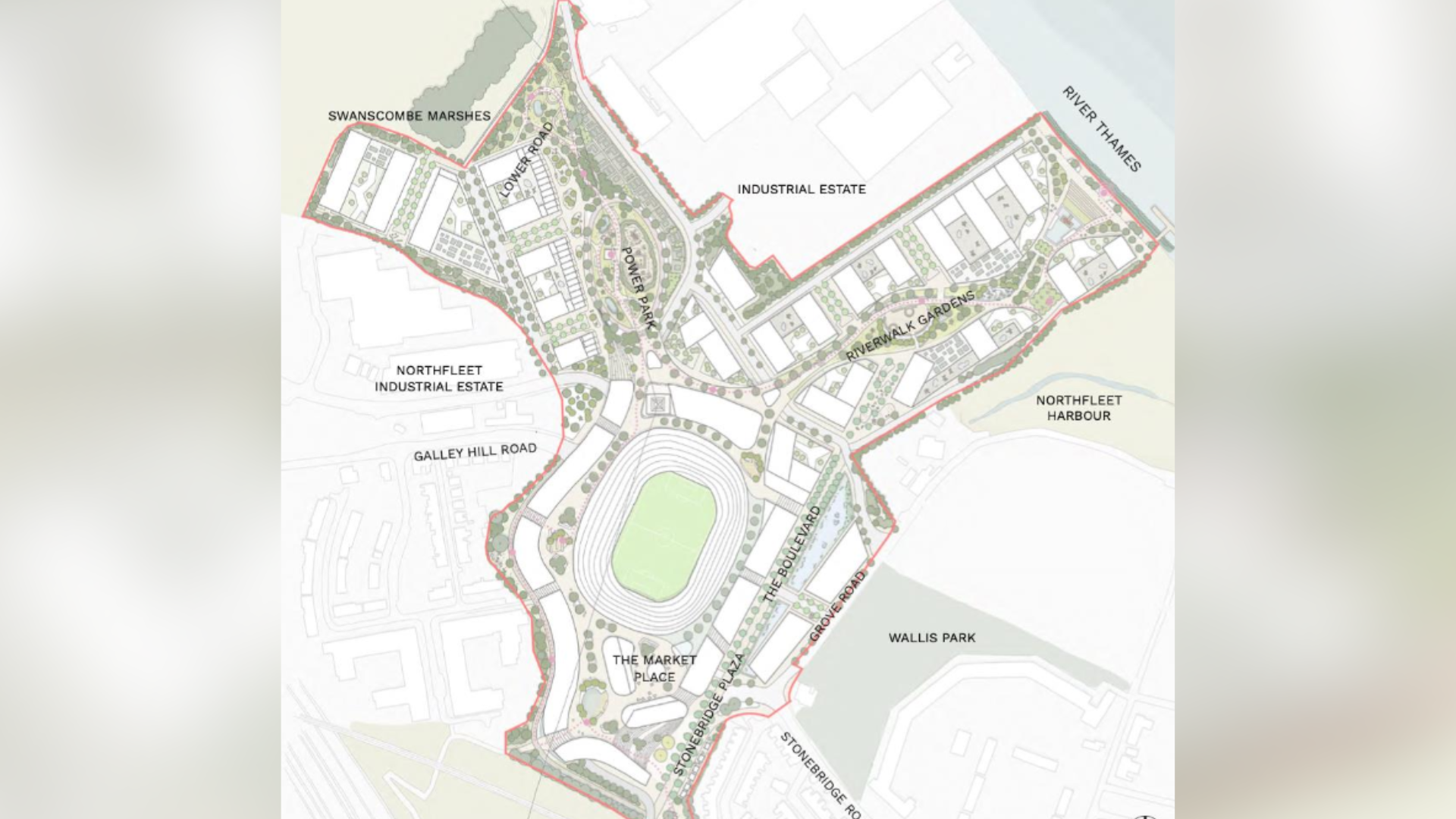 Map of the Northfleet site