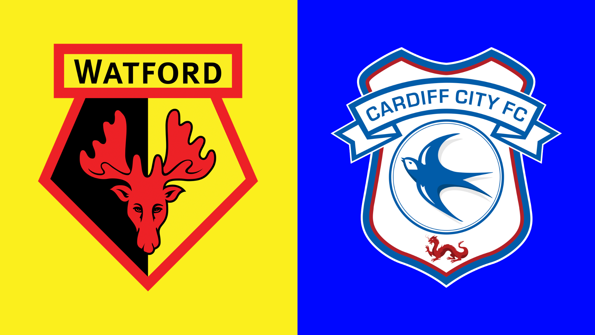 Watford and Cardiff City football club crests (Photo: BBC)