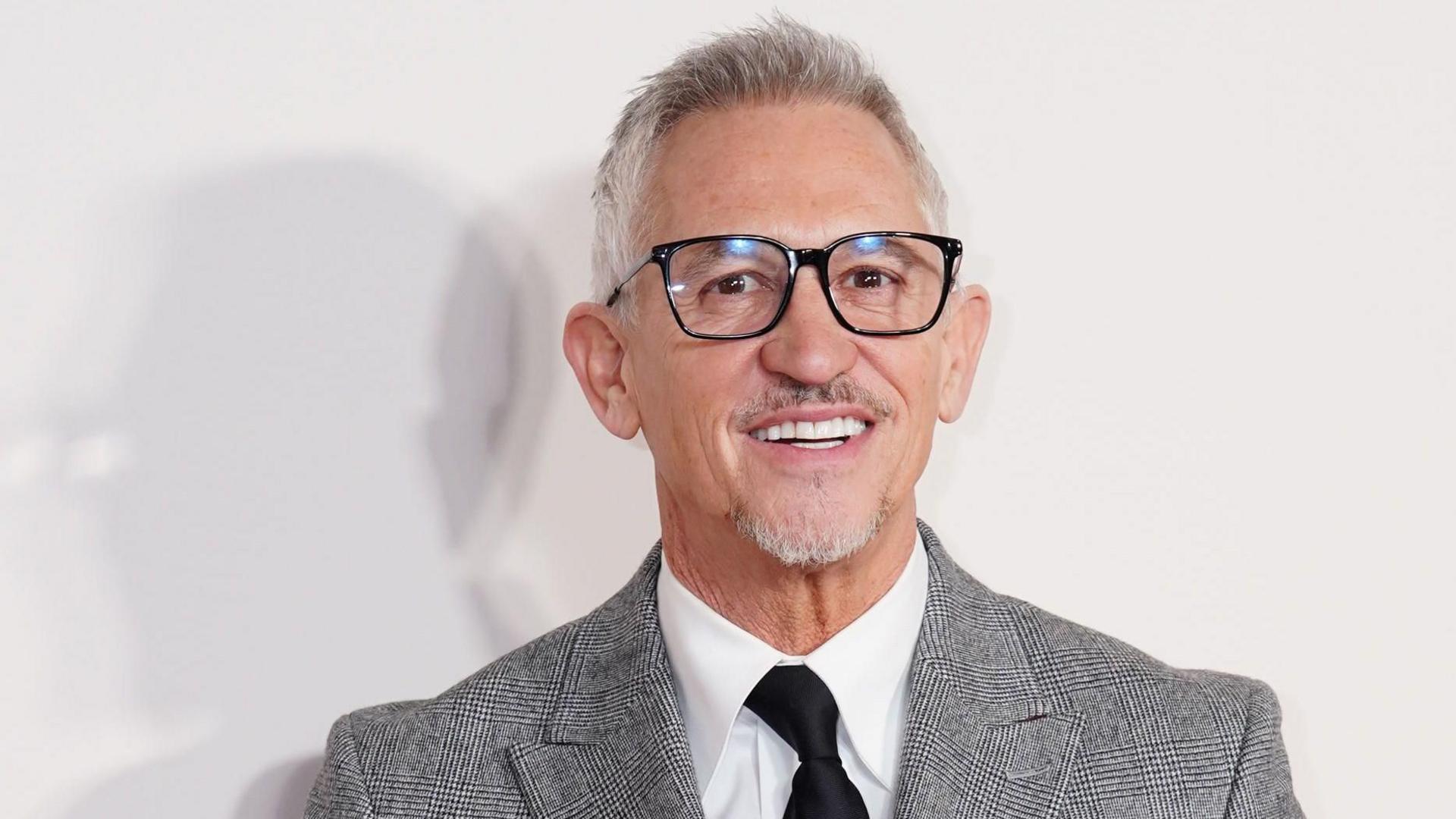 Gary Lineker in a suit and glasses, smiling at the GQ Men of the Year Awards last year