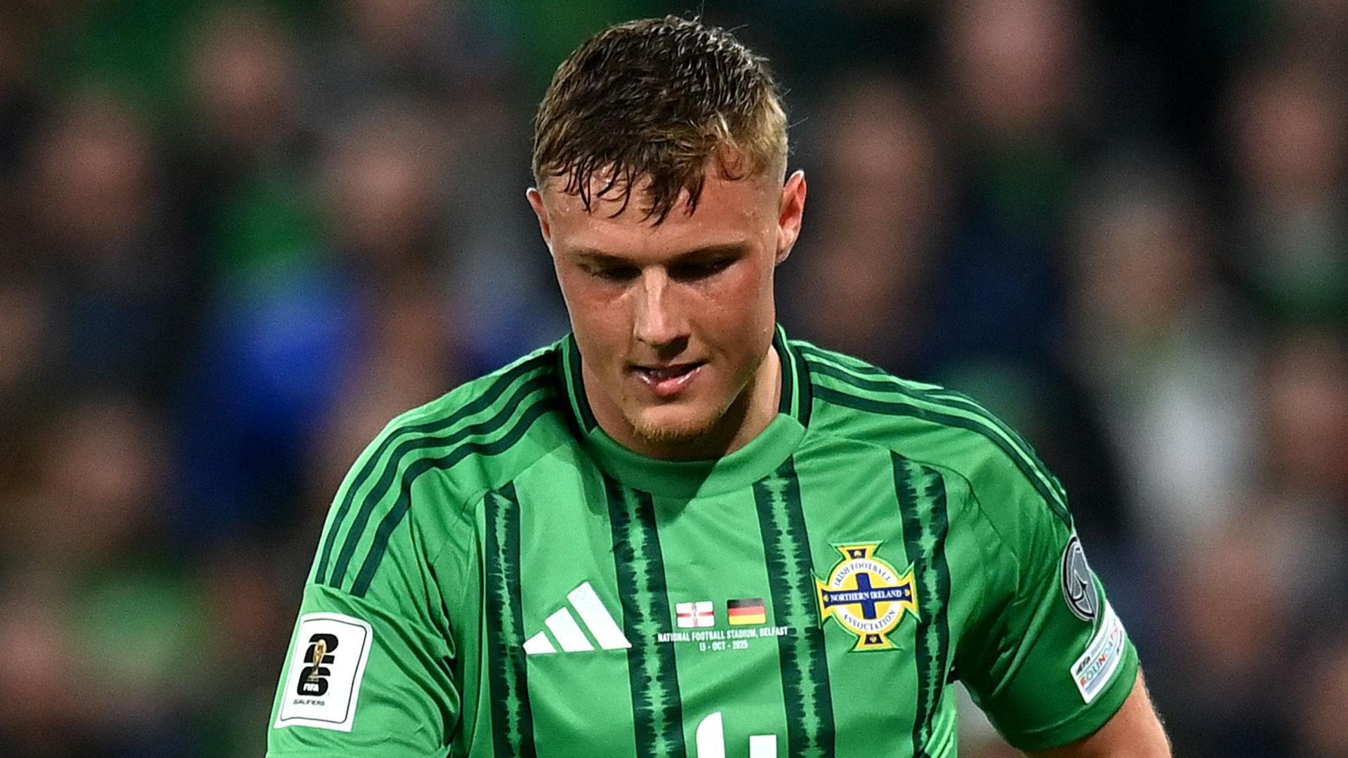 Dan Ballard playing for Northern Ireland