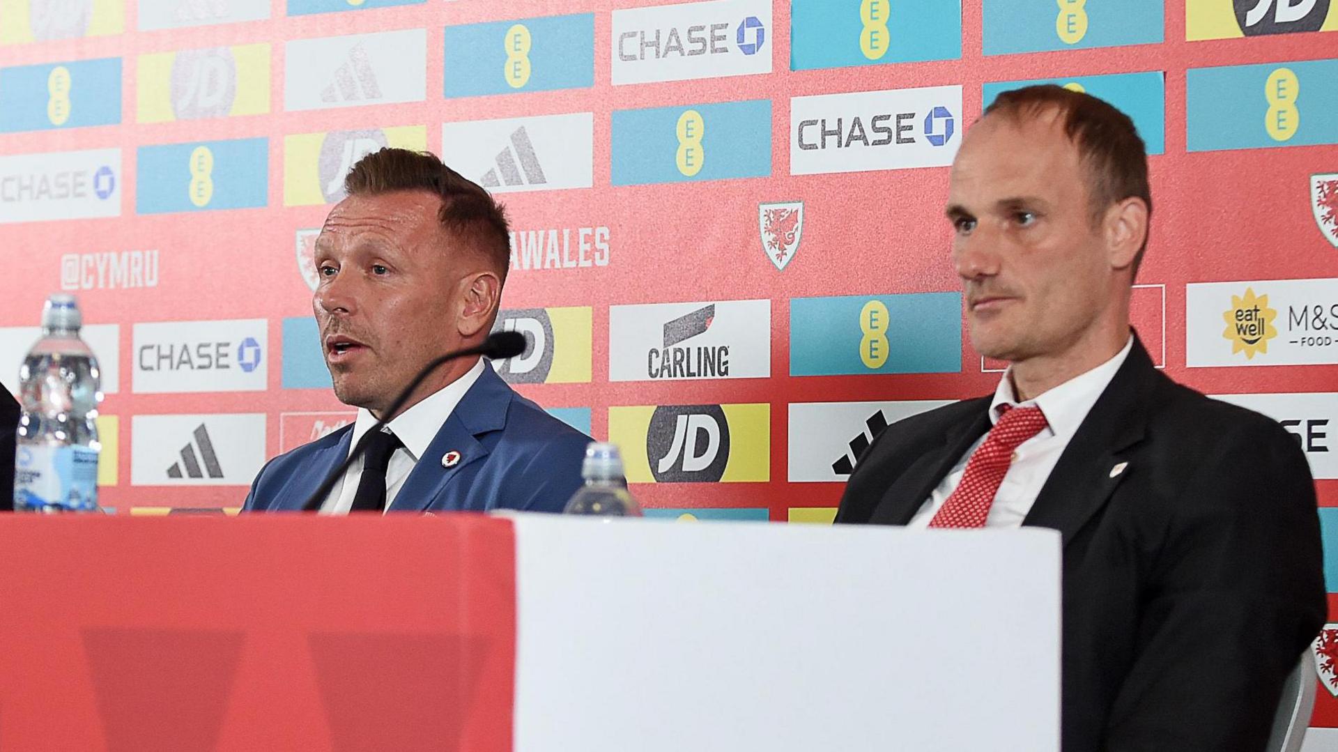 Dave Adams (right) with Craig Bellamy