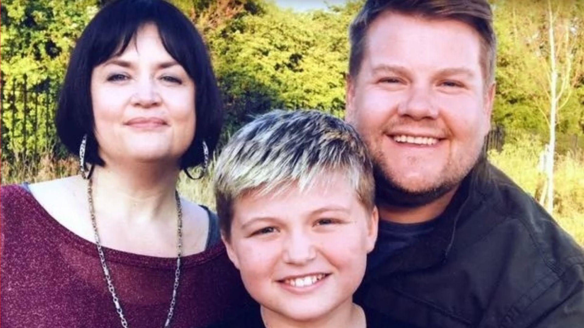 Ruth Jones, Oscar Hartland and James Corden