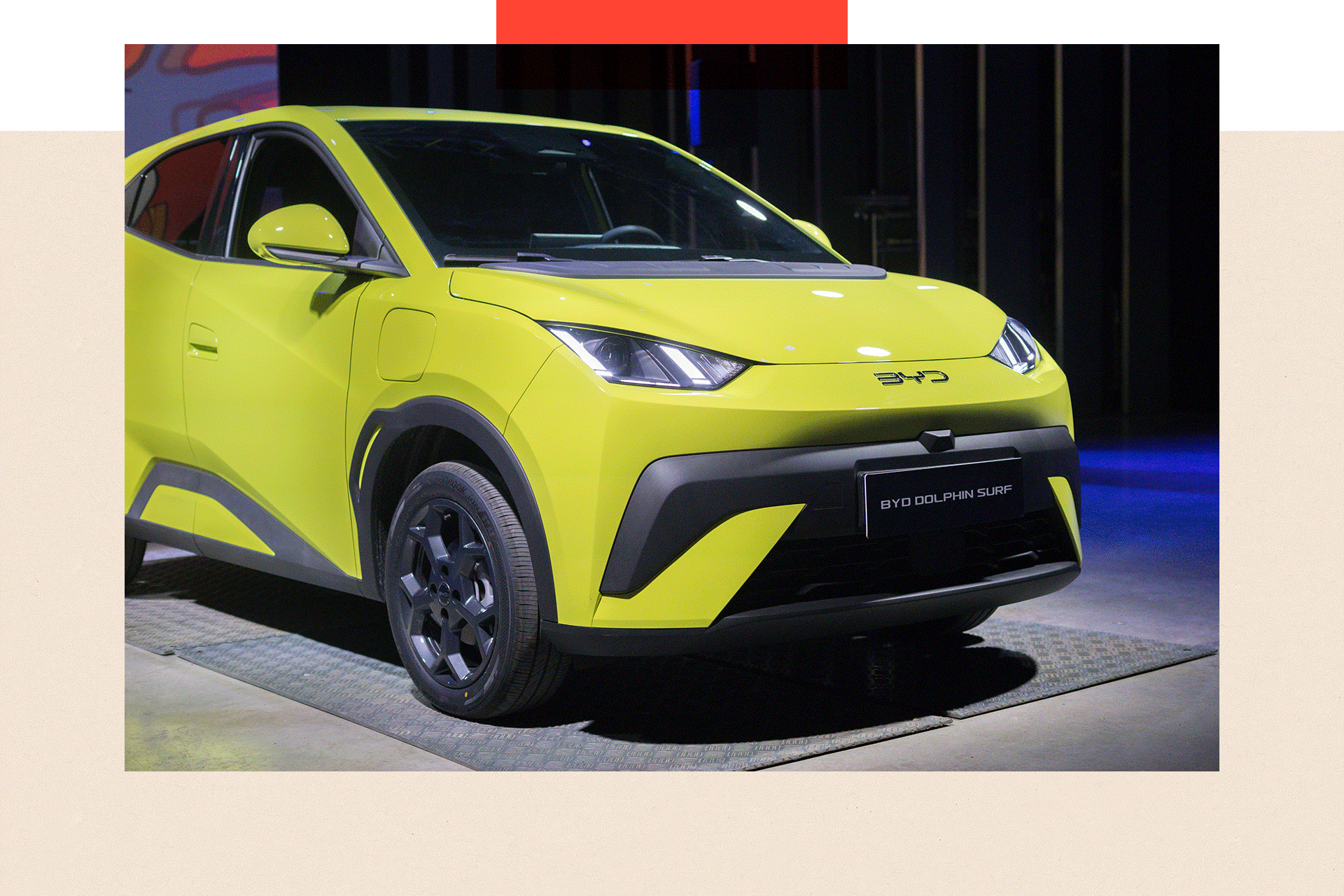 The BYD's Dolphin Surf electric vehicle 
