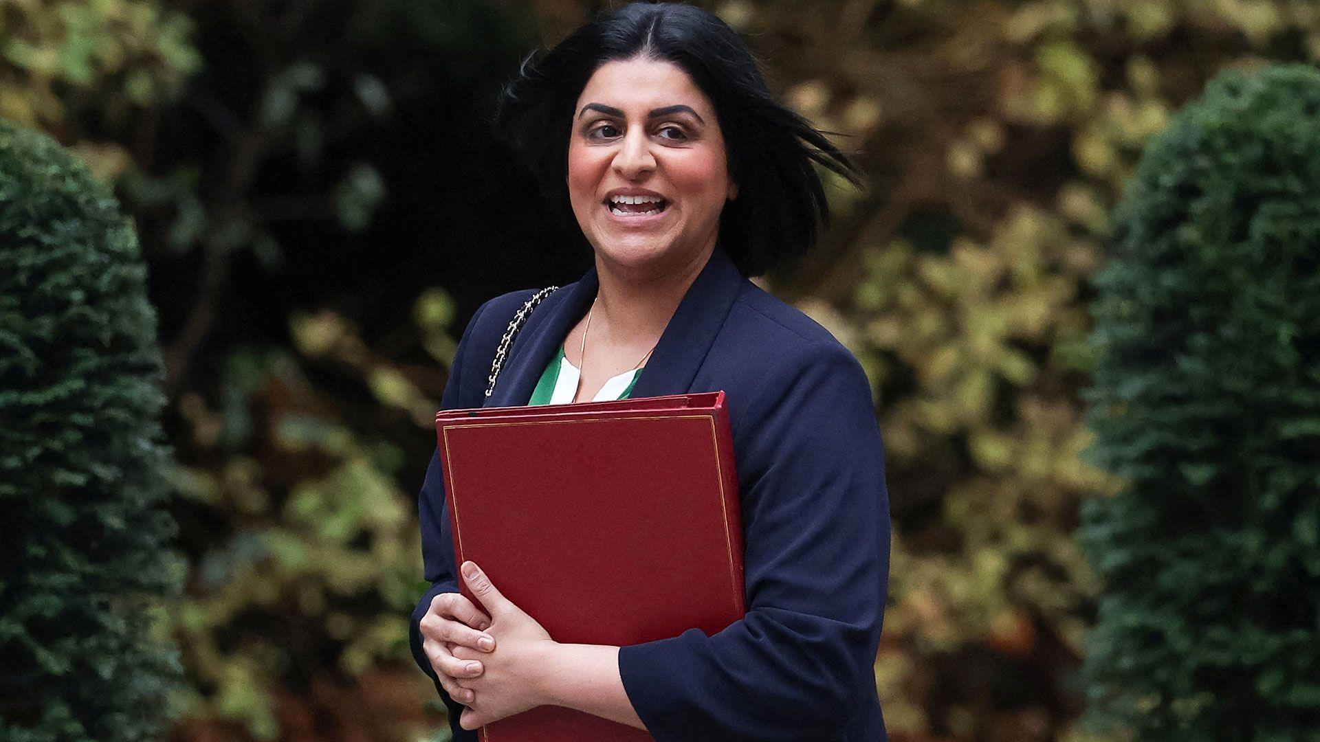  Shabana Mahmood walking outside Downing Street today
