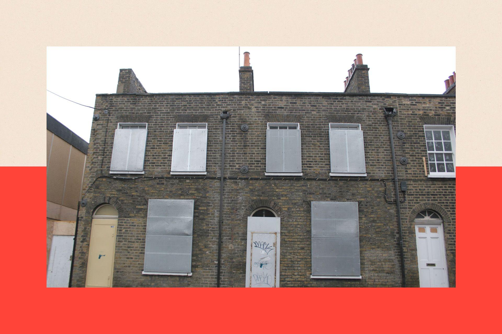 Picture shows a derelict building. 