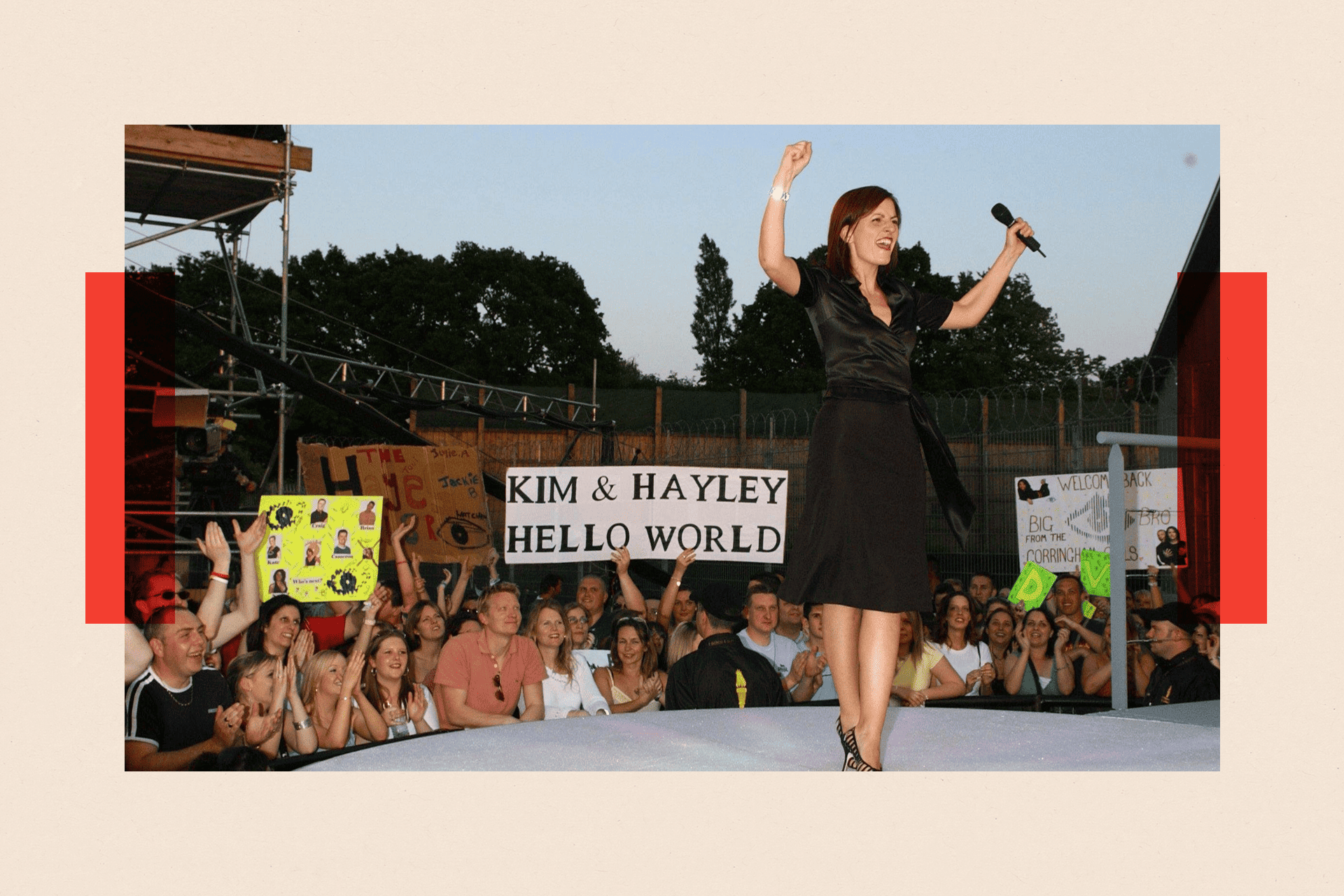 Host Davina McCall at the Big Brother house for series six