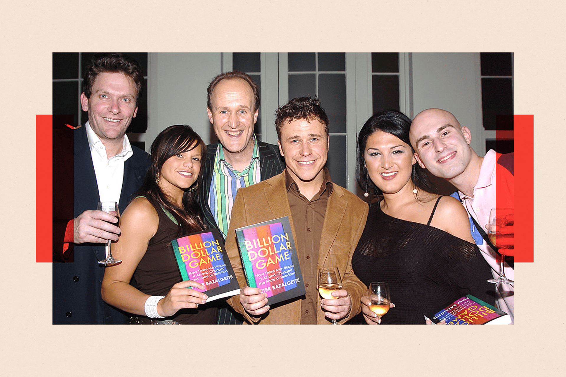 Nick Bateman, Jade Goody, Peter Bazalgette, Craig Phillips, Nadia Almada and Marco Sabba.