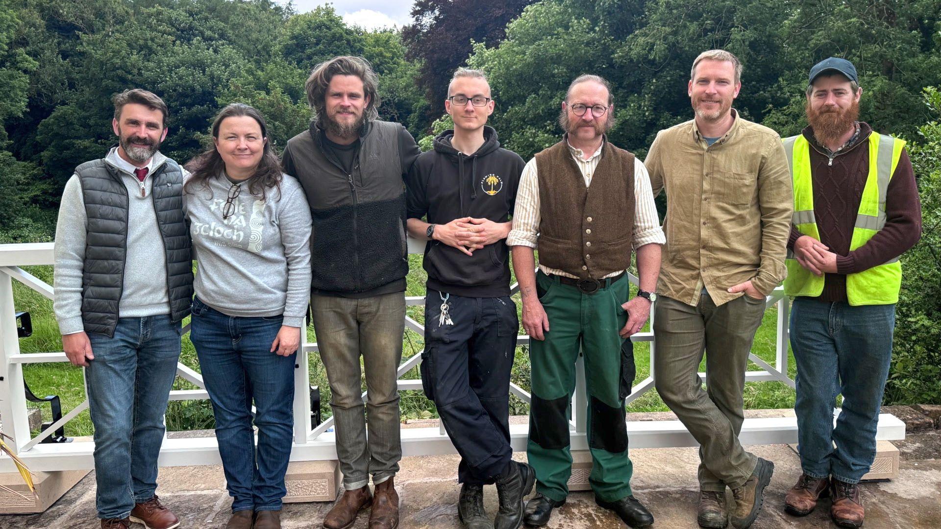 Members of the All-Ireland Heritage Skills Programme at Lissan House in County Tyrone