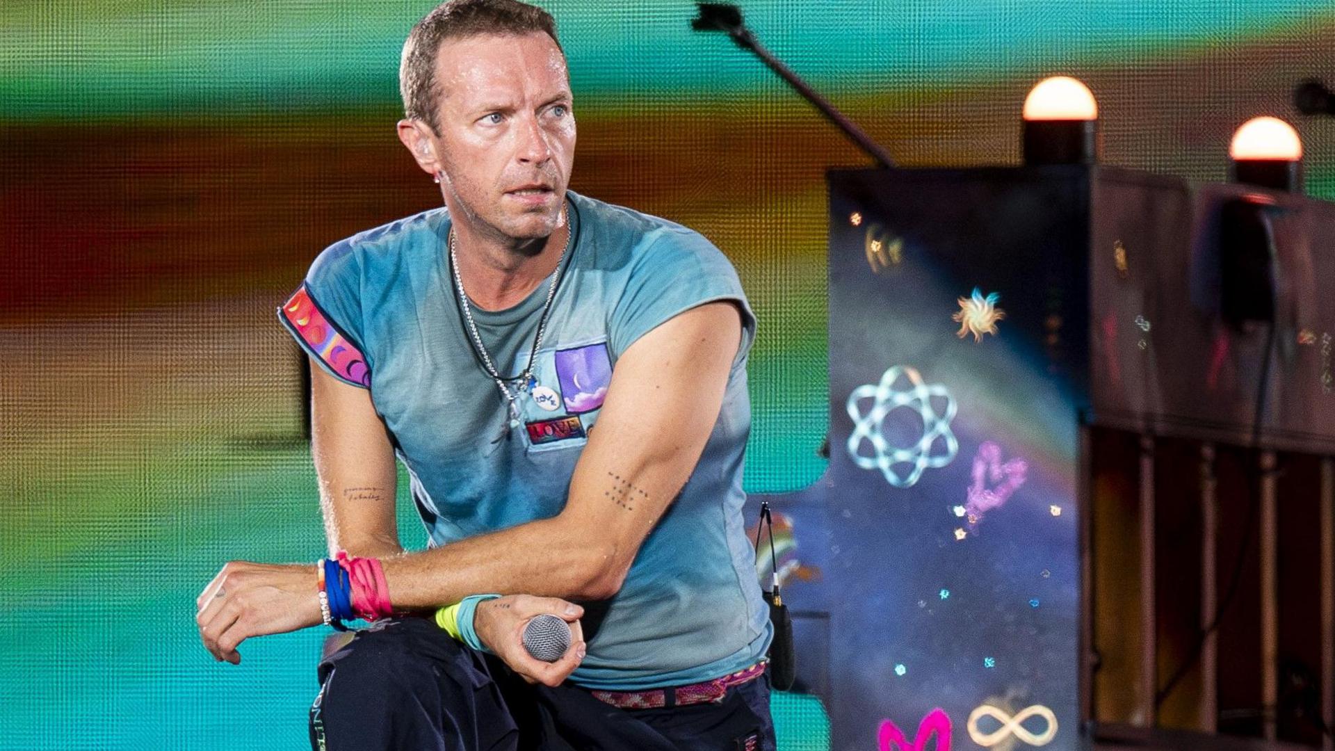 Chris Martin of British band Coldplay