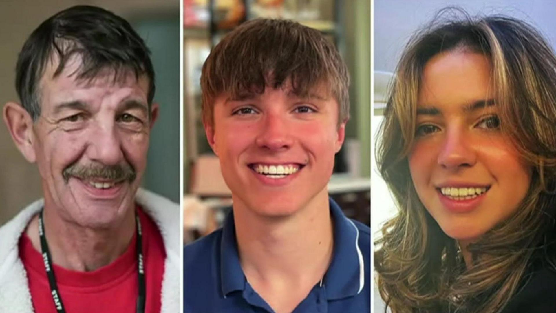 Still picture of three people who were killed in the Nottingham attacks.