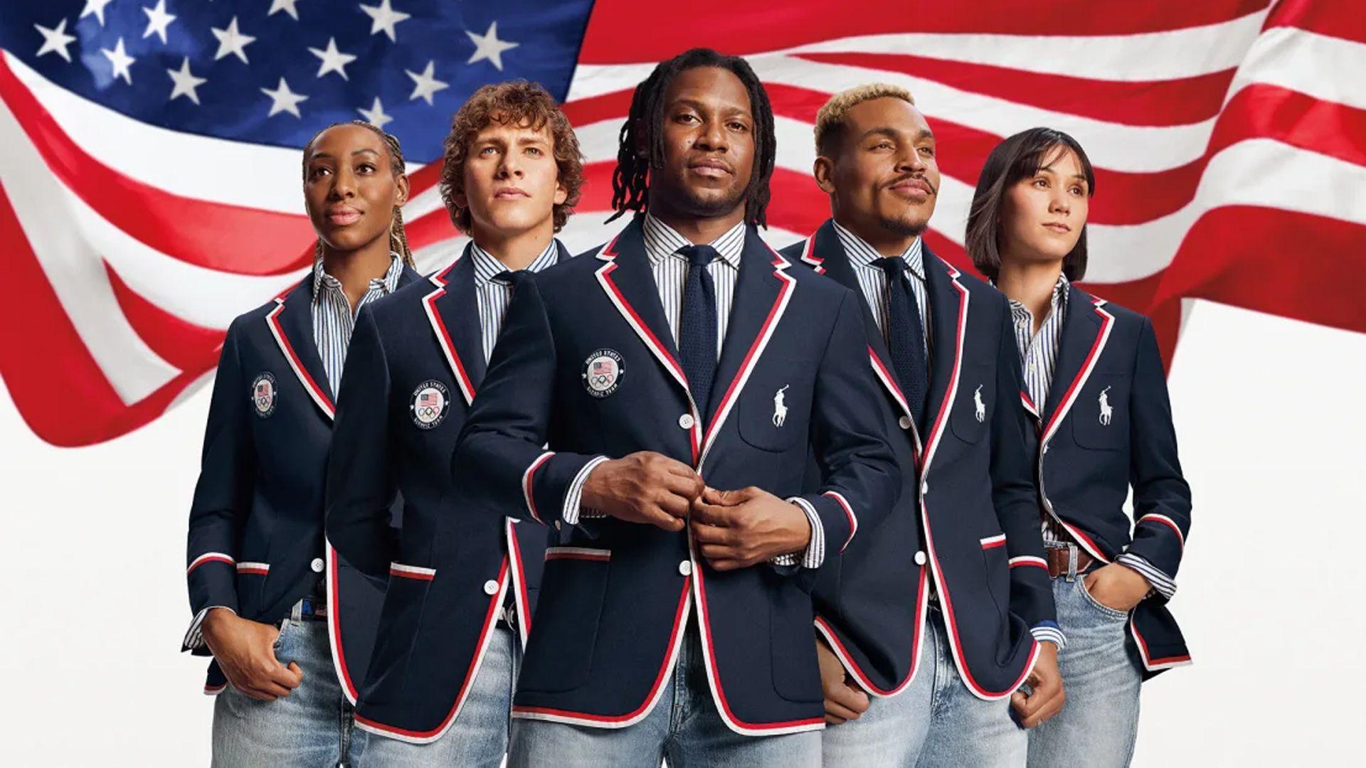 team usa in Olympic ceremony outfits