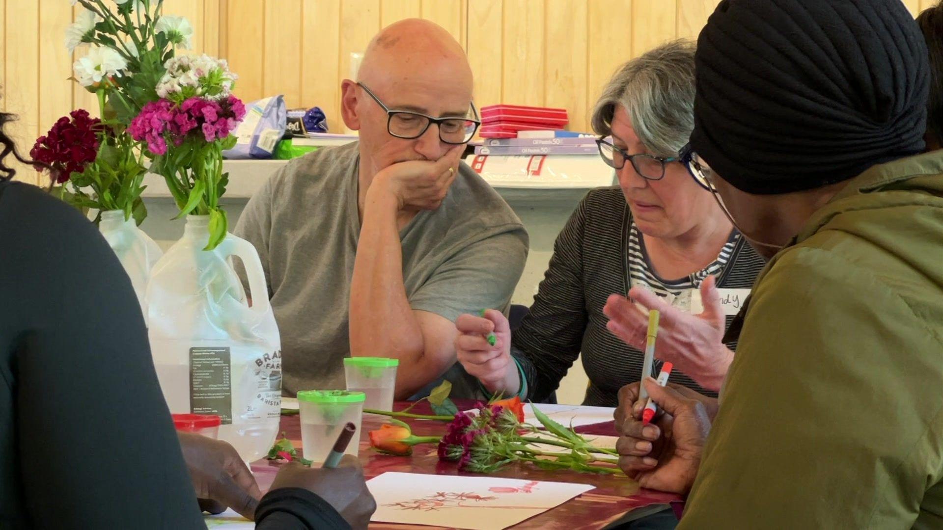 Richard and wife Wendy at Arts for Dementia in Elephant and Castle