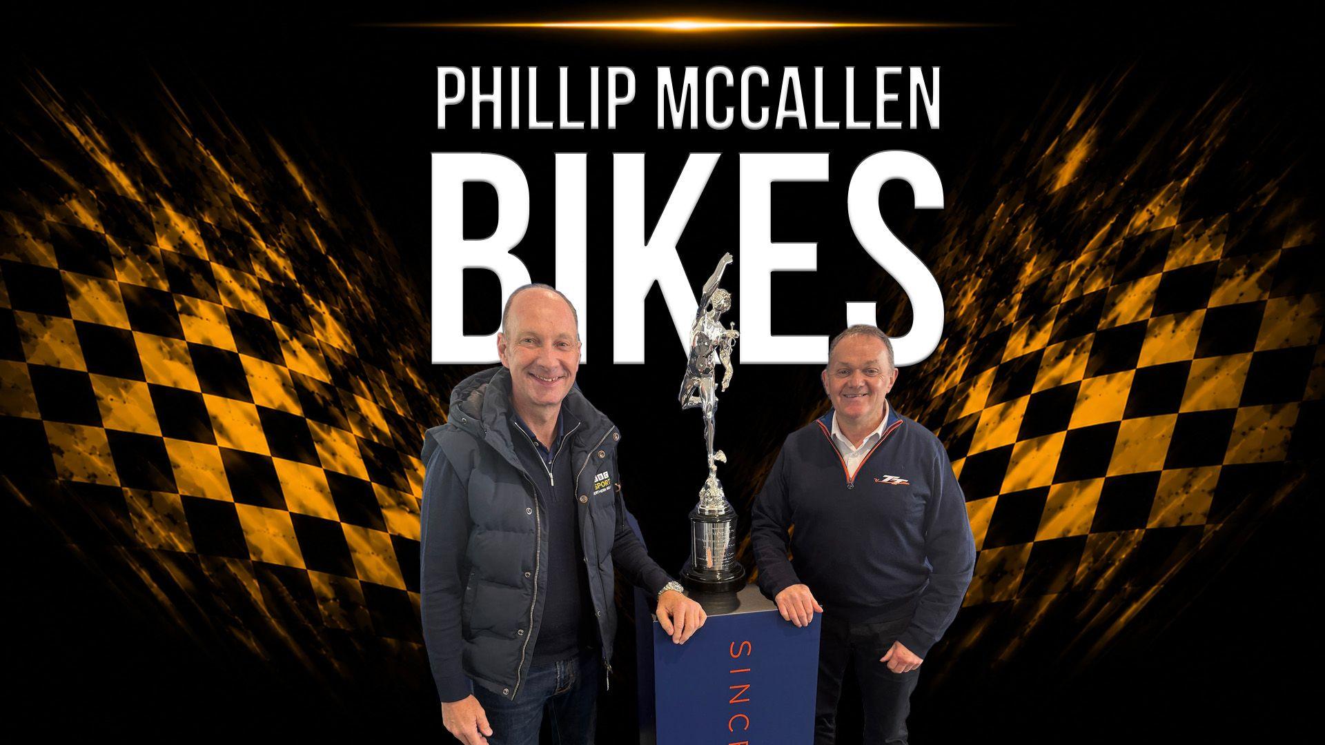 BBC Sport NI presenter Stephen Watson with former road racer Phillip McCallen