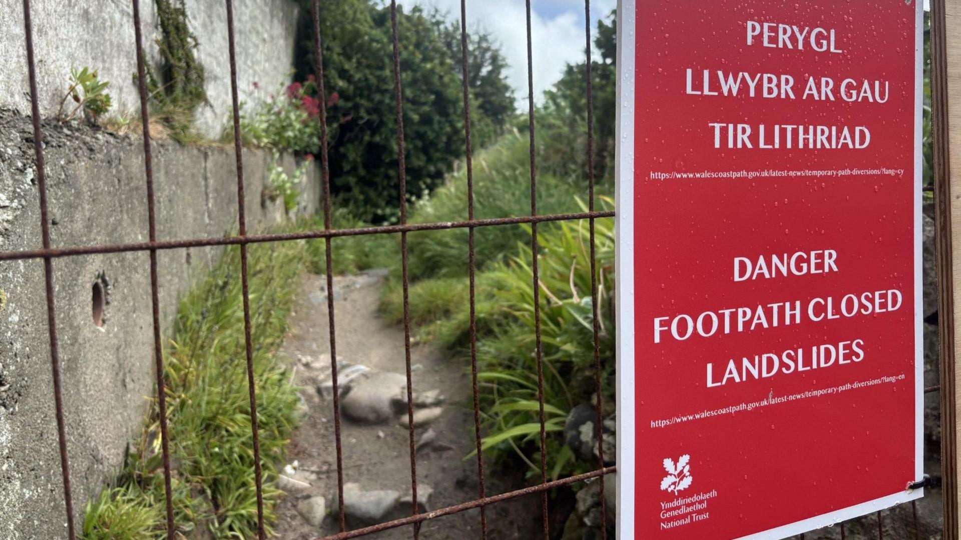 Arwydd Tirlithriad