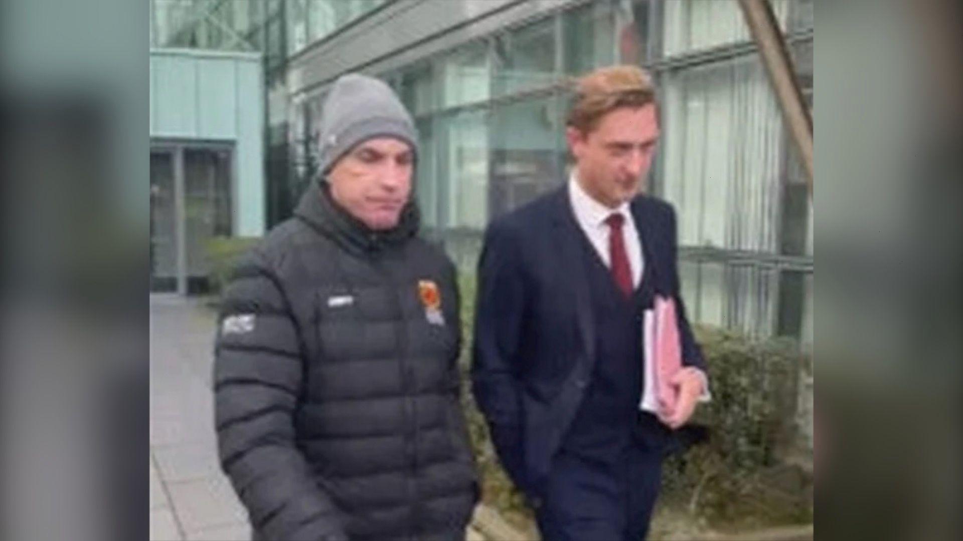 DJ Carey and solicitor entering Blanchardstown courthouse