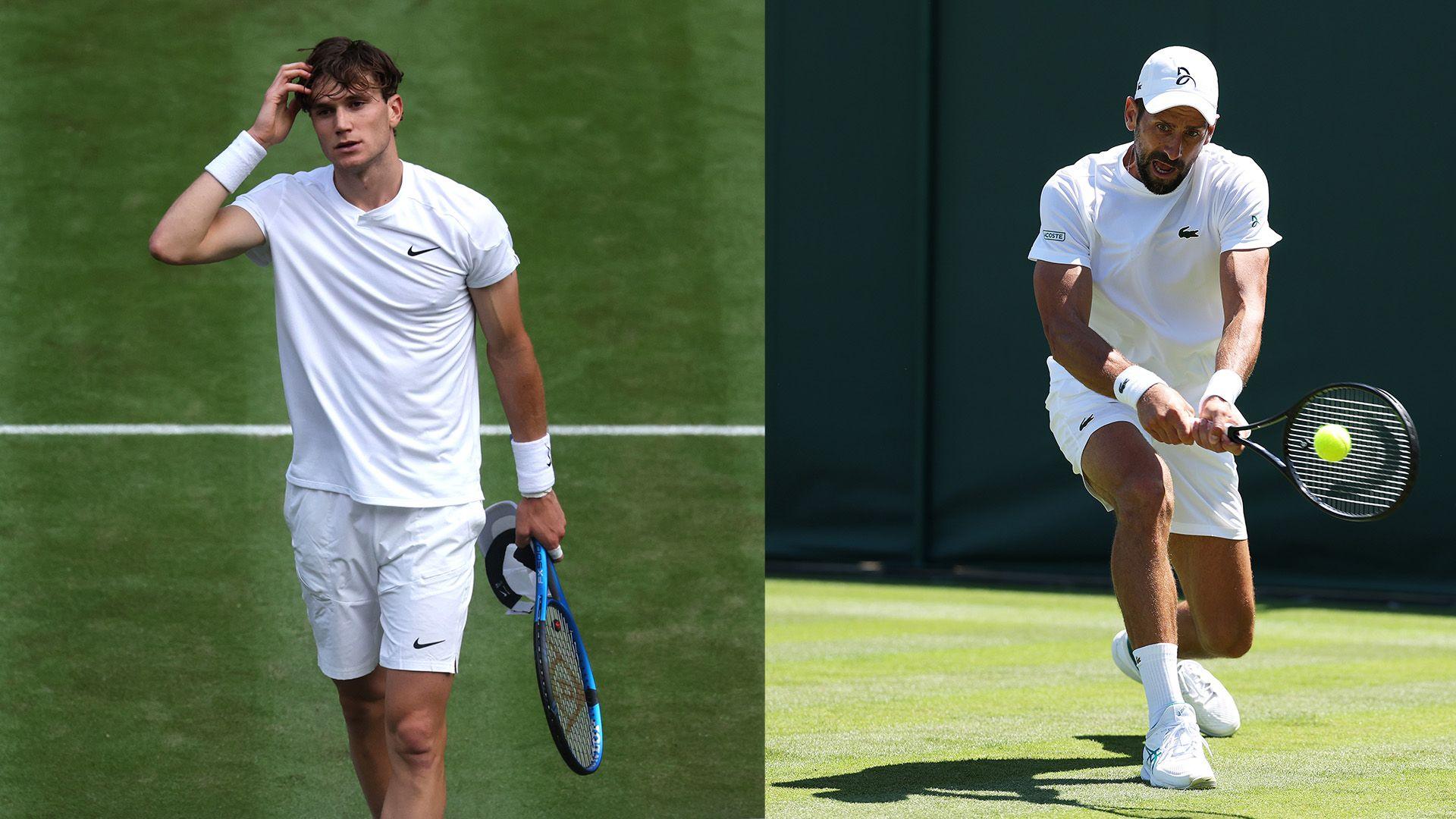 (L) Jack Draper (R) Novak Djokovic