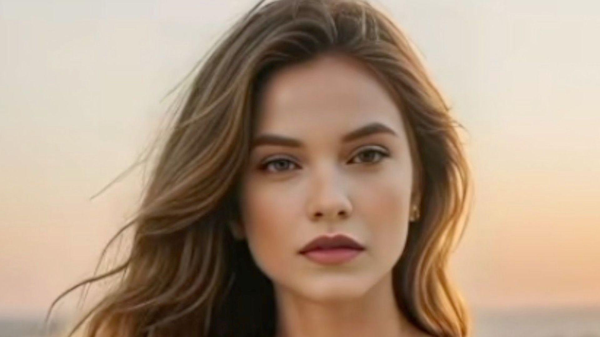 An AI-generated image of a woman 