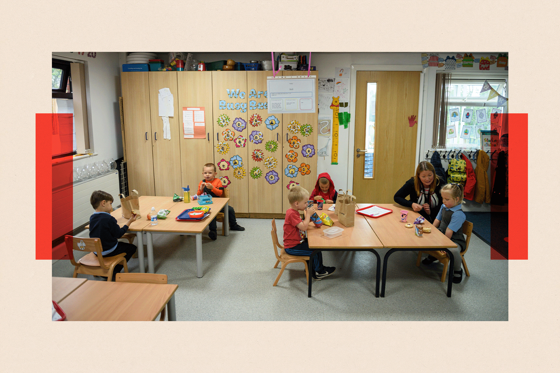 Nursery children have their lunch
