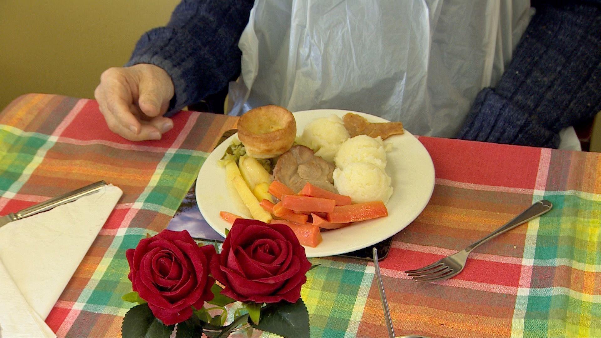 Around 30 people eat the lunches provided by the charity 