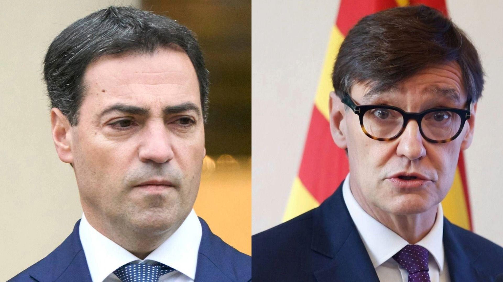 Imanol Pradales (chwith) a Salvador Illa