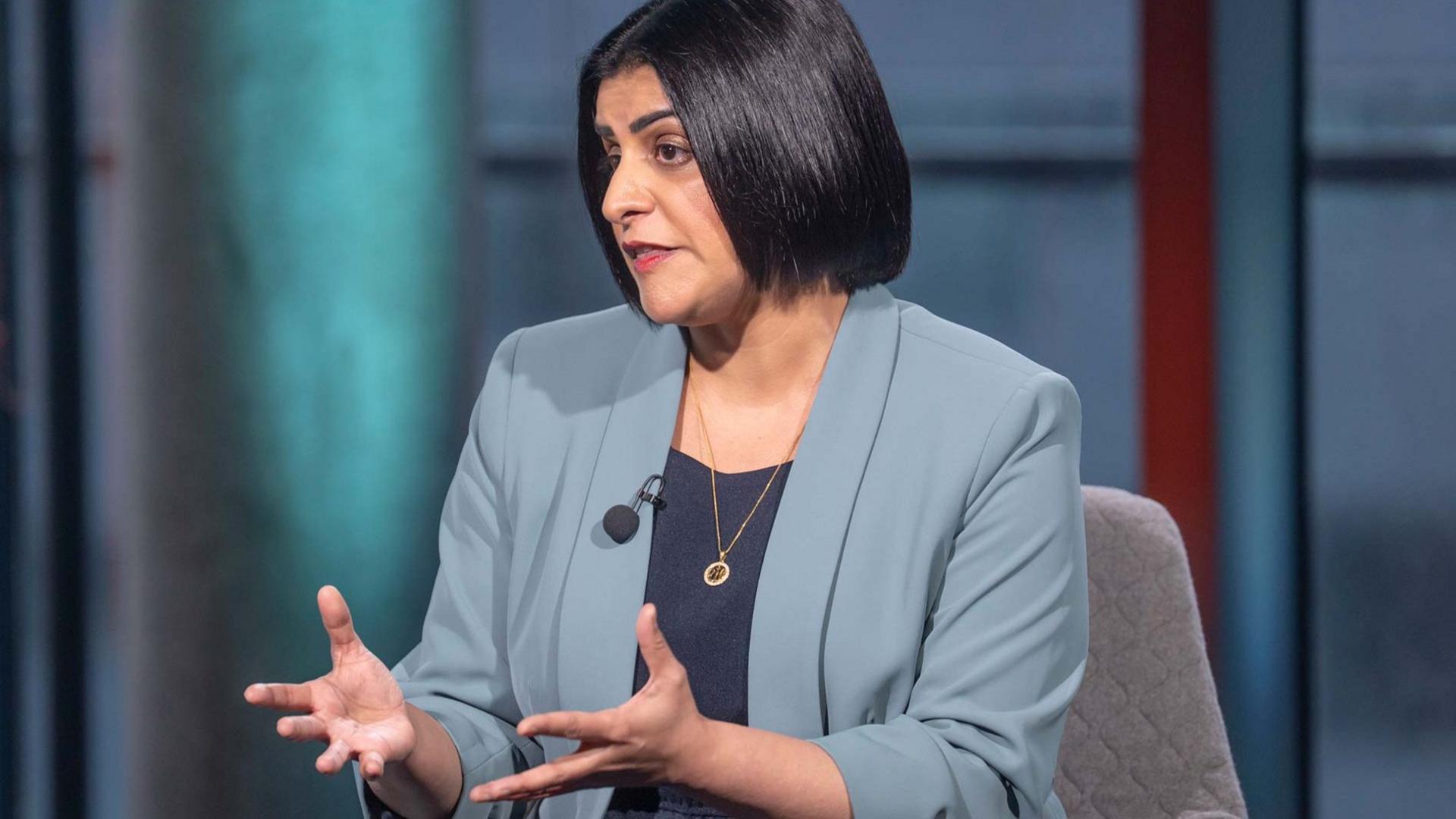 Home Secretary Shabana Mahmood appearing on the BBC One current affairs programme, Sunday with Laura Kuenssberg