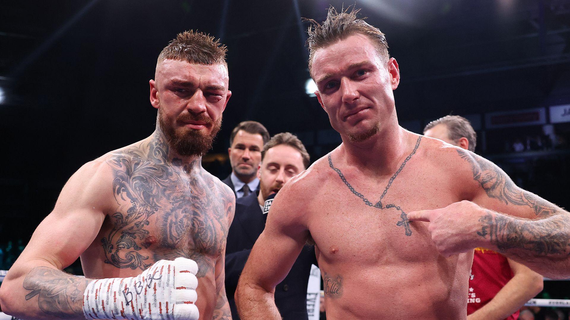 Lewis Crocker and Paddy Donovan after their bout