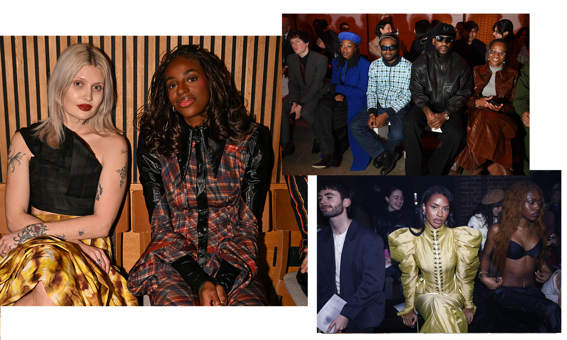 Cassyette dhe Cat Burns marrin pjesë në sfilatën e Maximilian Raynor. Lola Thompson dhe Amelia Onuorah marrin pjesë në sfilatën e Agro Studio dhe drejtori kreativ i Alexander McQueen, Sean Mcgirr, Little Simz e njohur edhe si Simbi Ajikawo, Gaetan Judd, Skepta dhe Olapeju Coker marrin pjesë në sfilatën e Tolu Coker gjatë Javës së Modës në Londër, shkurt 2026.