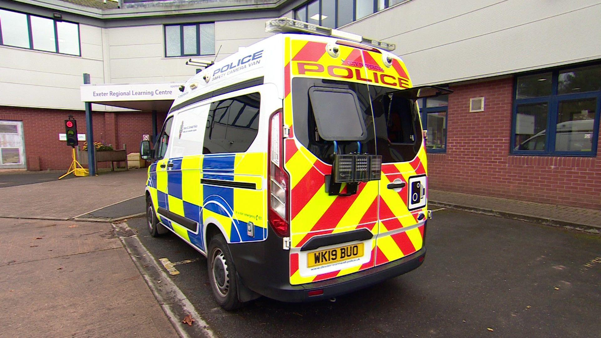 Police speeding van