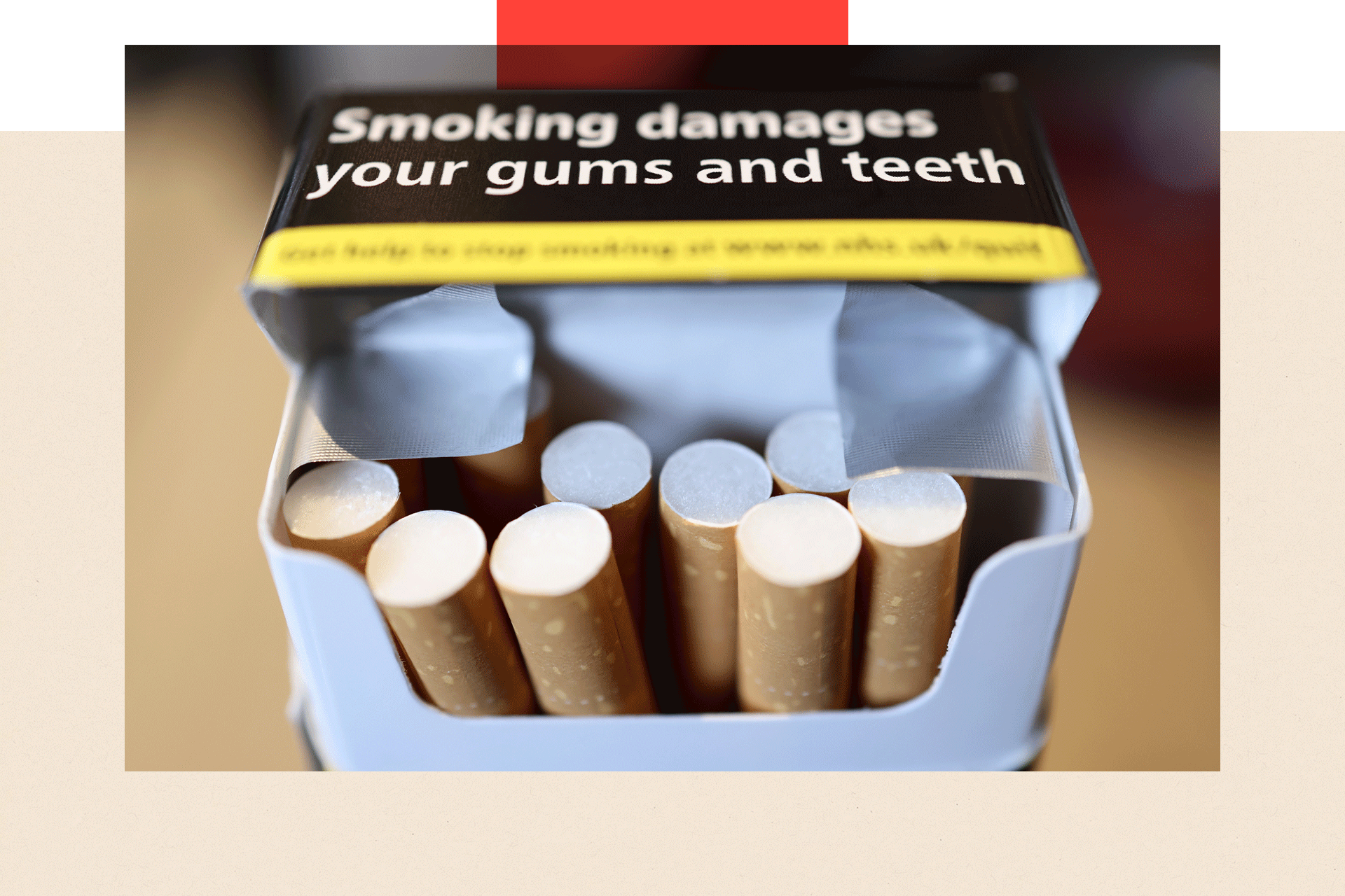 A packet of cigarettes