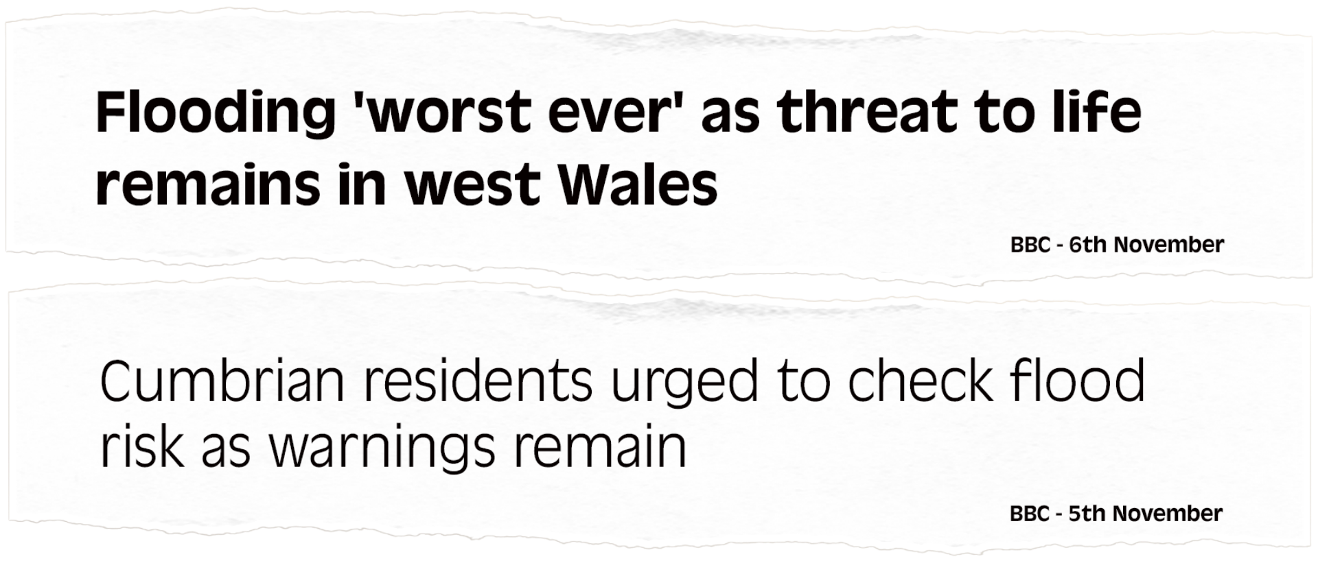 Several flood warnings have been issued in various locations across the UK in November