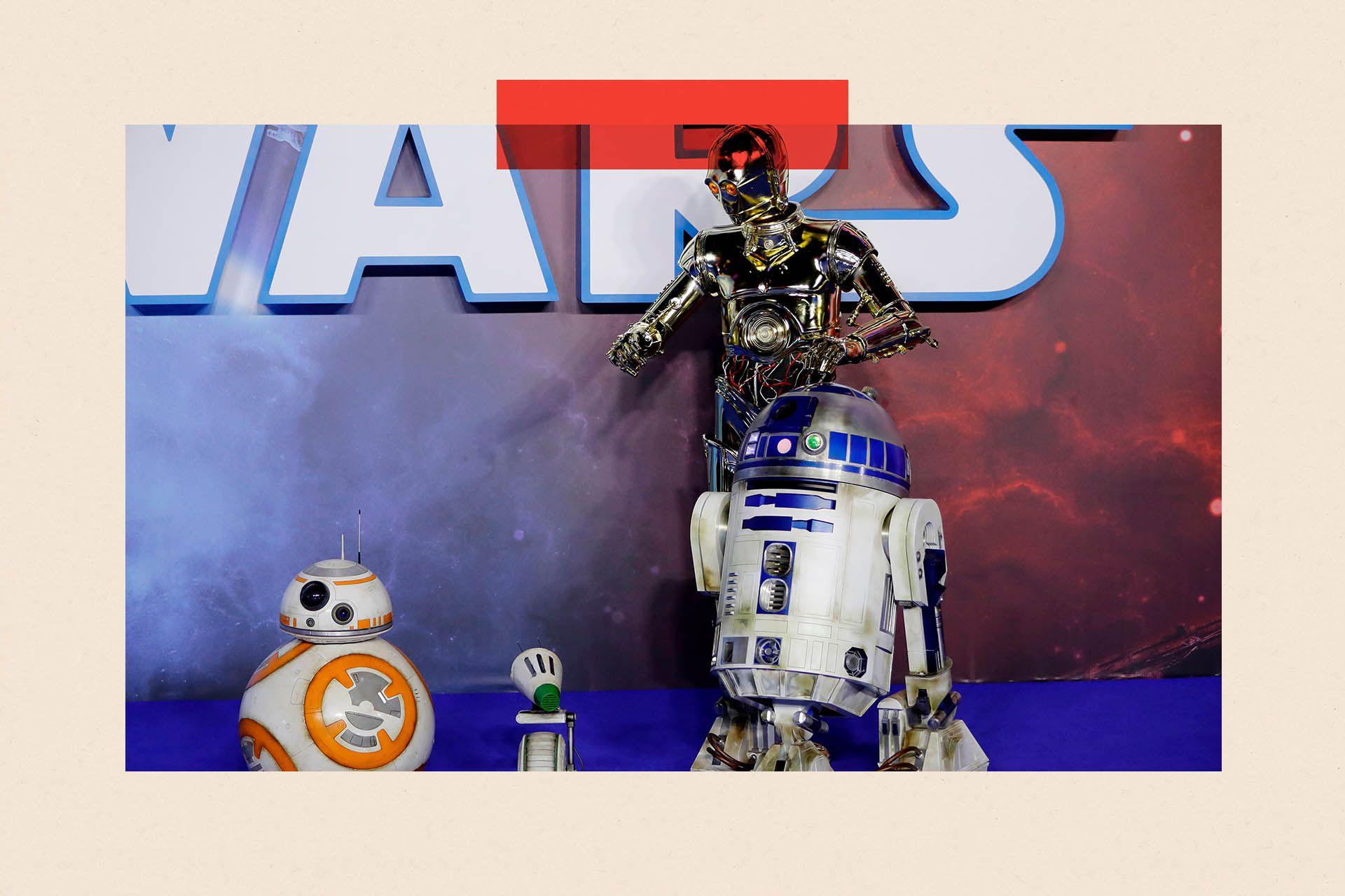 BB8, C-3PO and R2-D2 appear on the red carpet at the European film premiere of Star Wars: The Rise of Skywalker