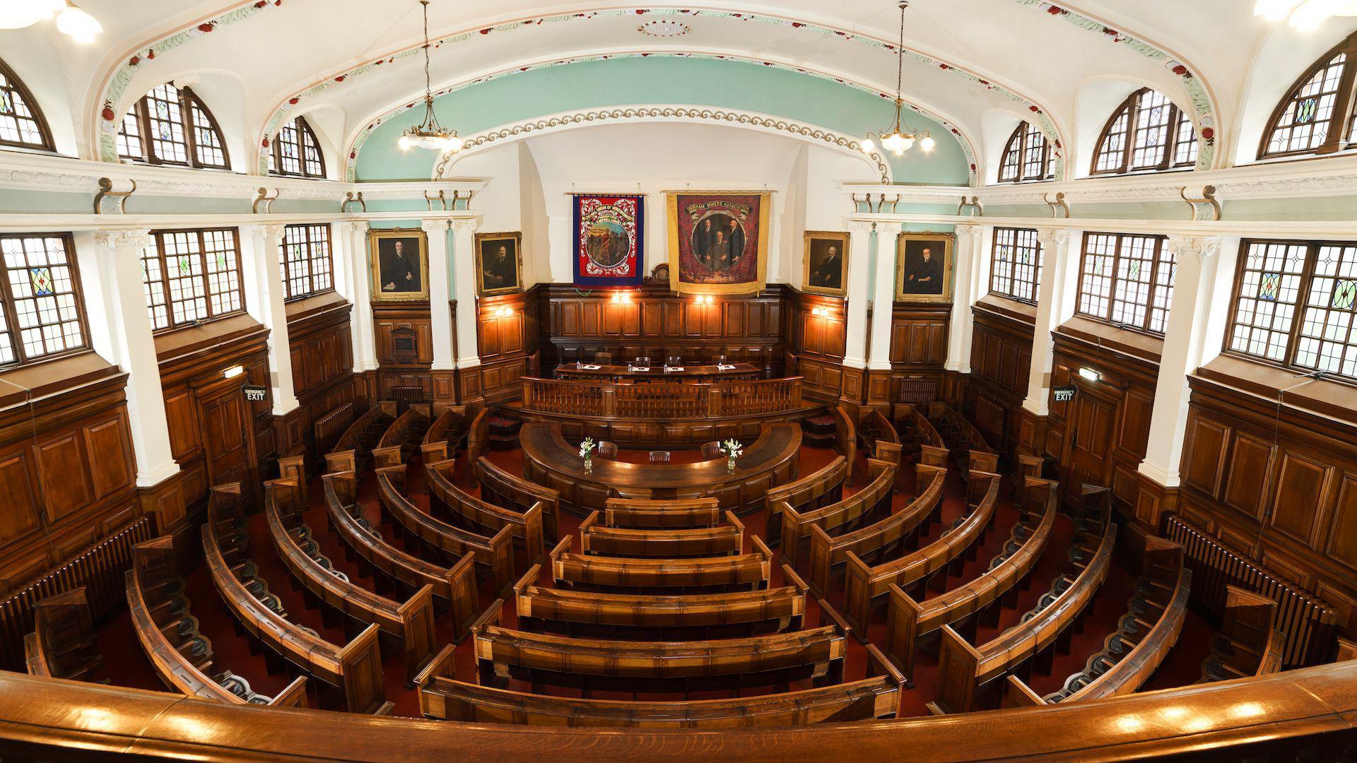 The Pitman's Parliament inside Miners' New Hall