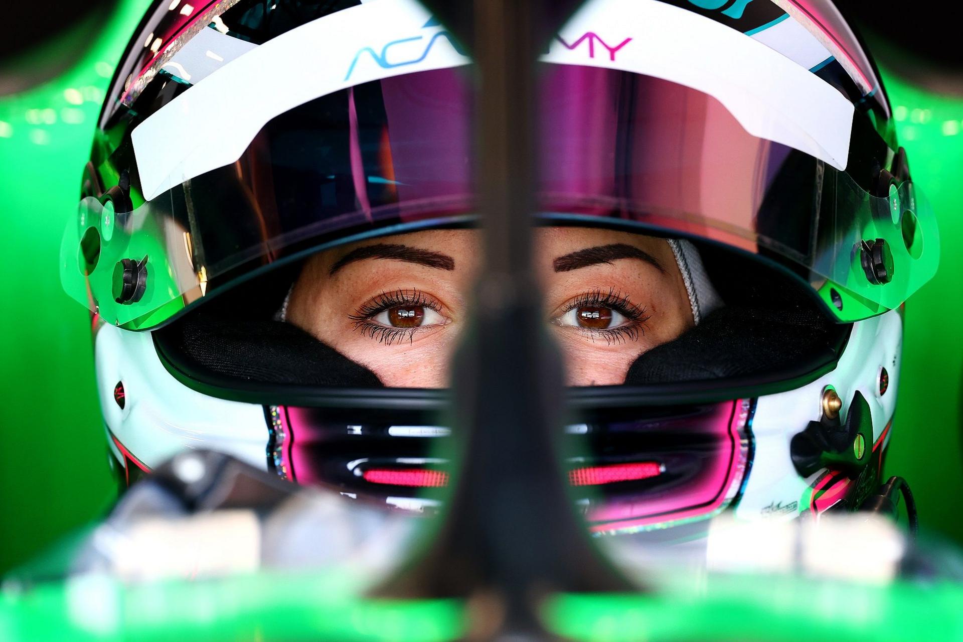 Campo Racing's Carrie Schreiner during F1 Academy testing in Jeddah, Saudi Arabia