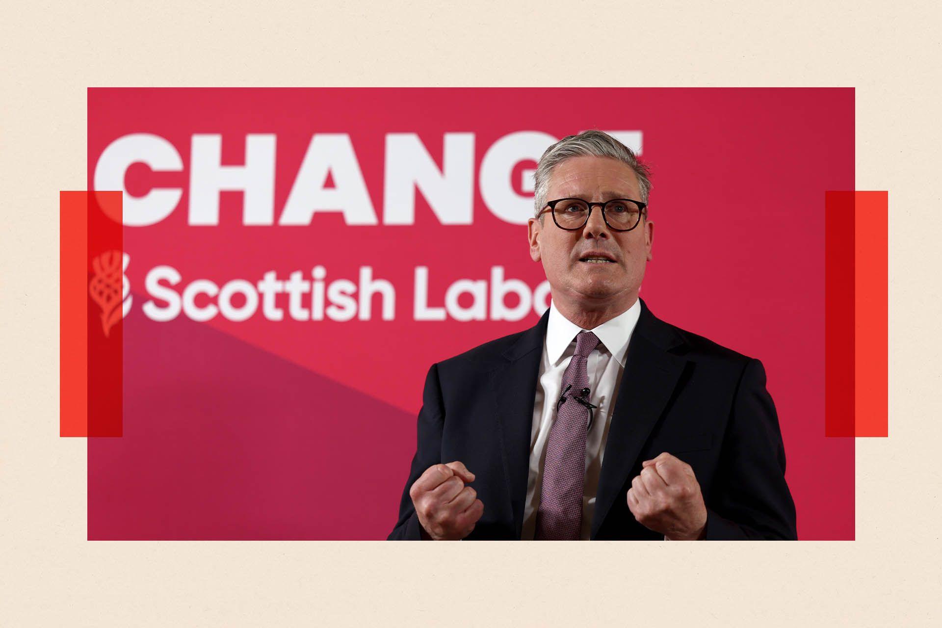 Keir Starmer speaks during the launch of the Labour party’s ‘six steps to change Scotland’ pledges
