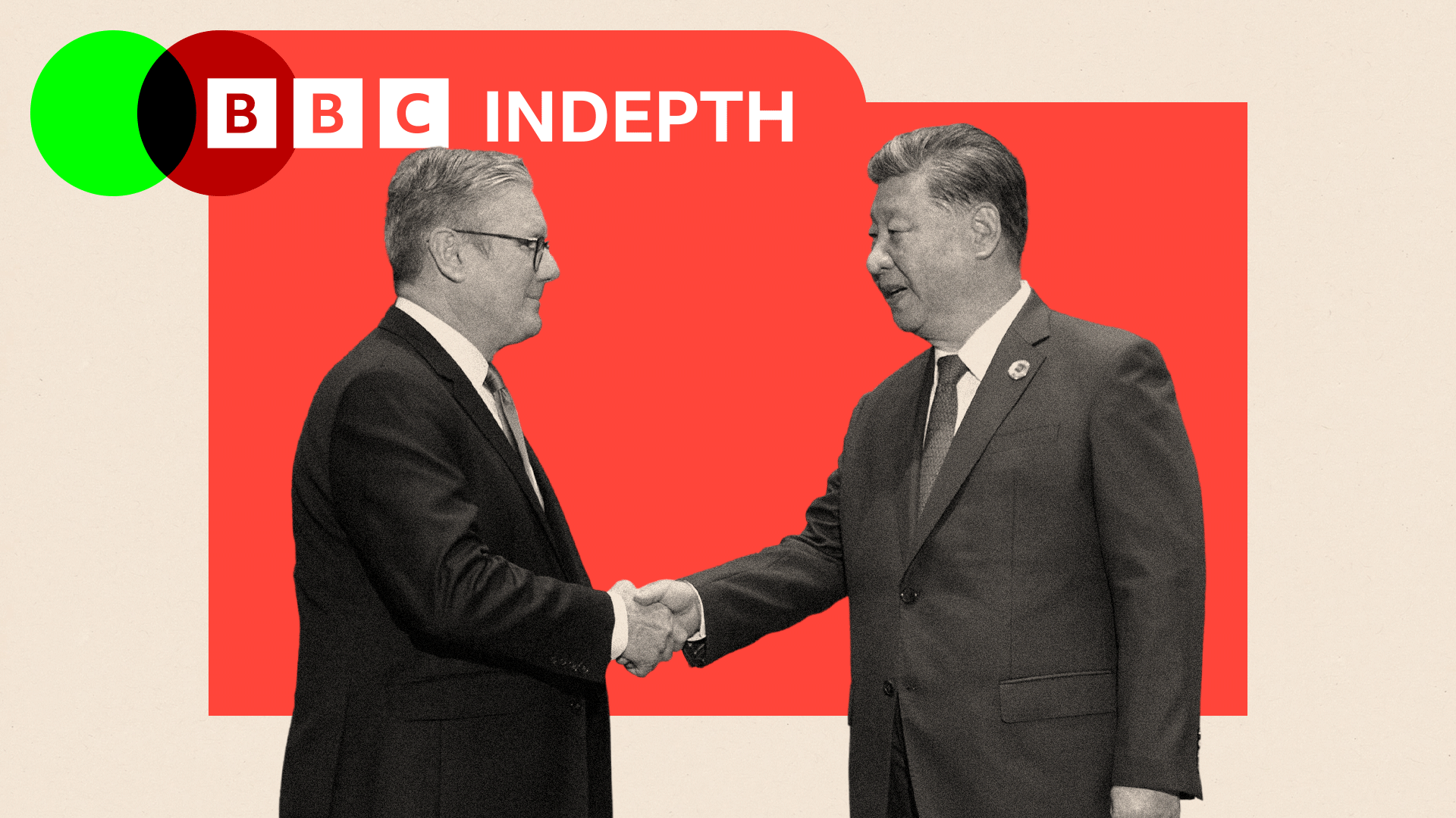 Keir Starmer and Xi Jinping shake hands