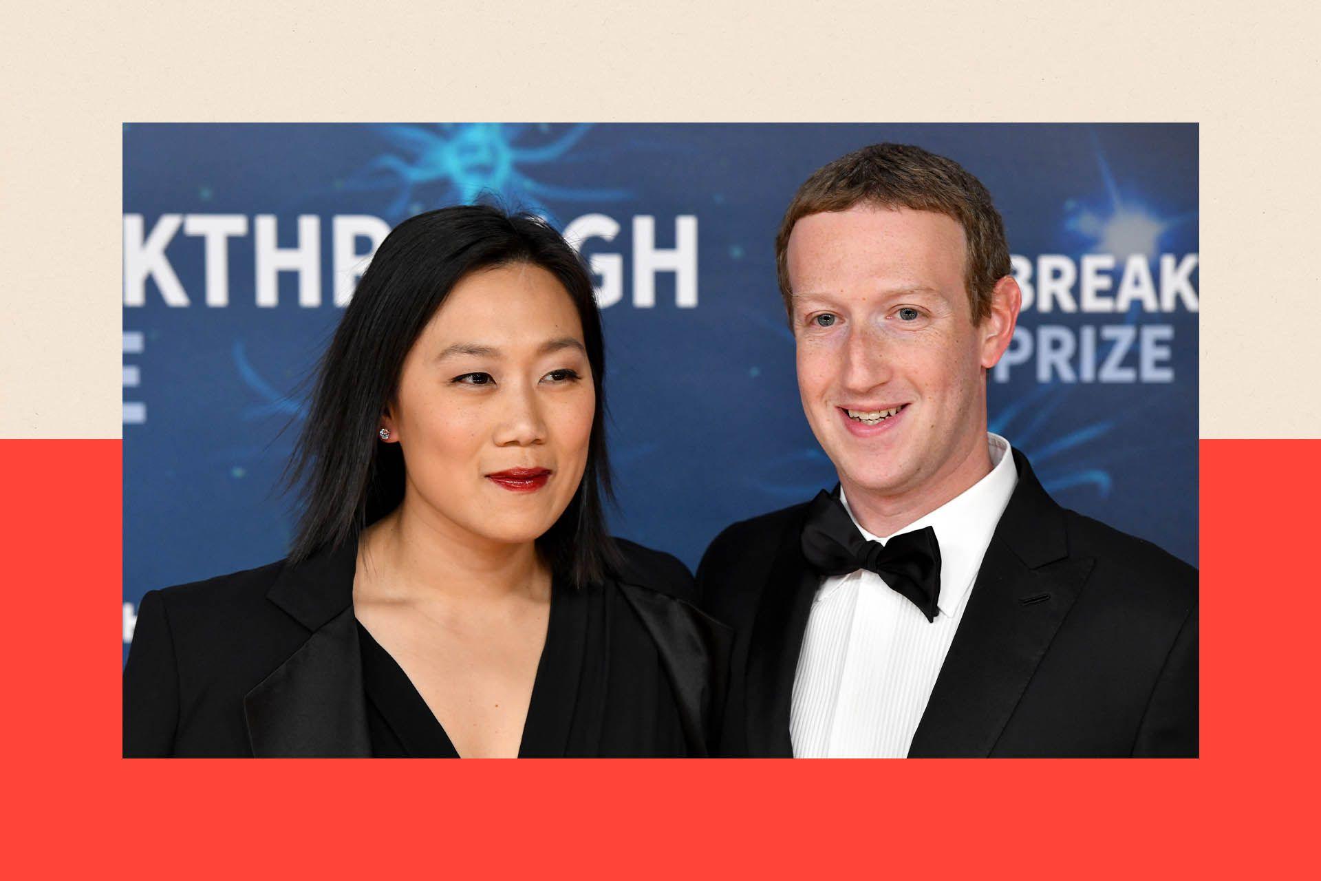 Priscilla Chan and Mark Zuckerberg dressed smartly