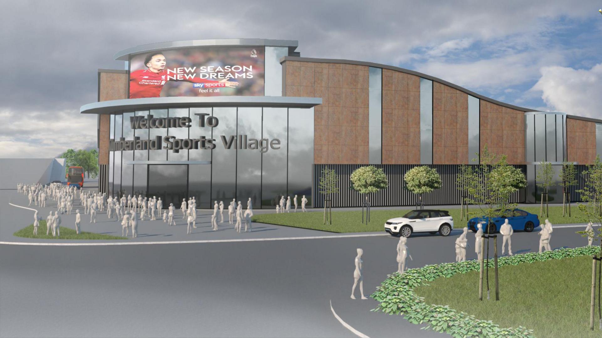 A CGI of Cumberland Sports Village