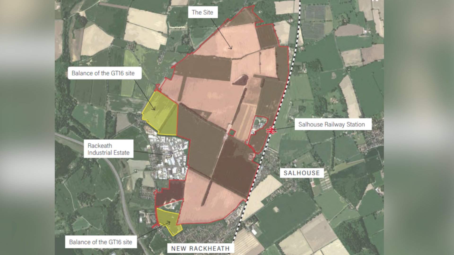 A digital drawing of a site plan for a housing project is shown overlaid on a map to illustrate where houses will be built.