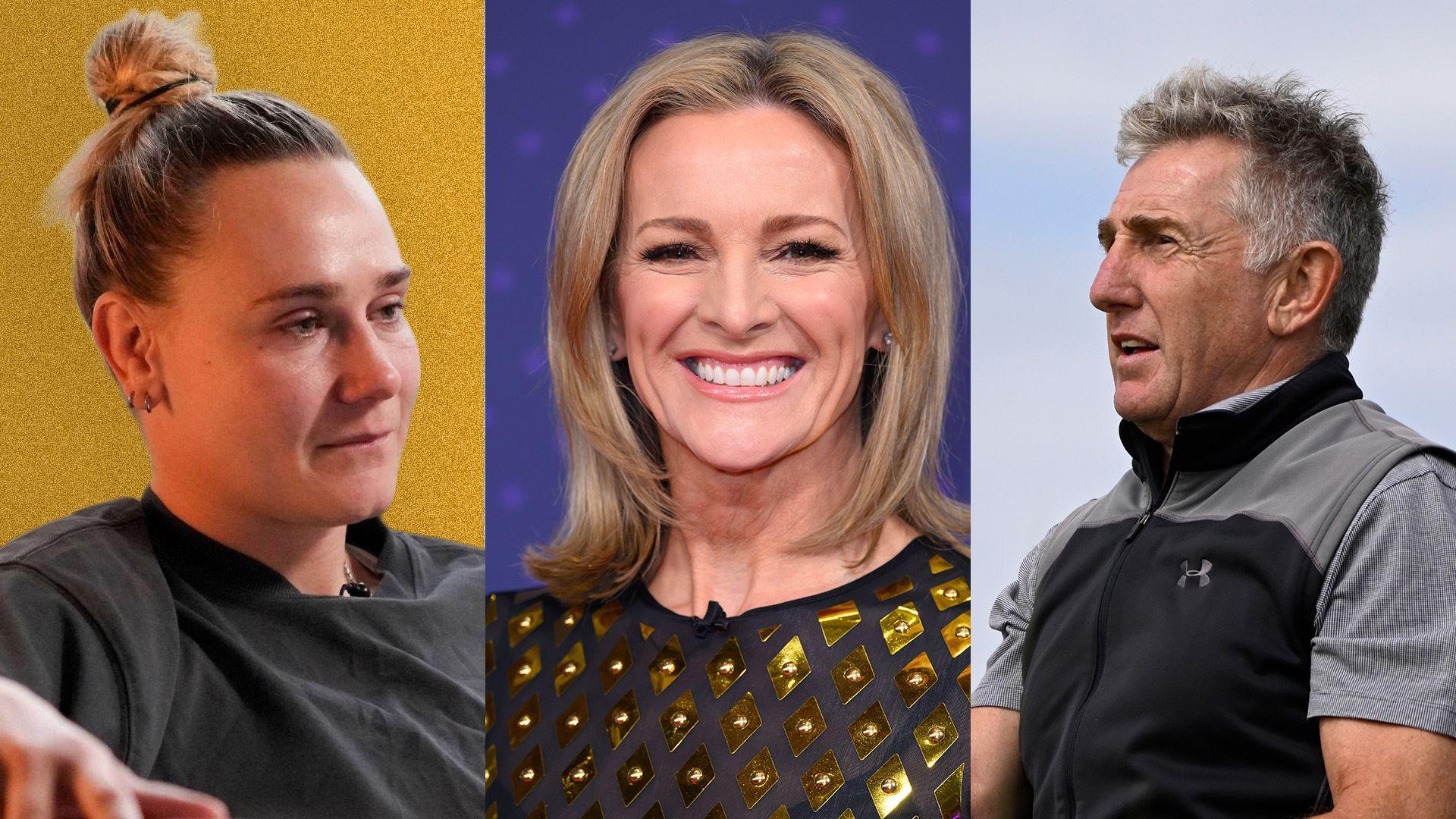 Meg Jones, Gabby Logan a Jonathan Davies