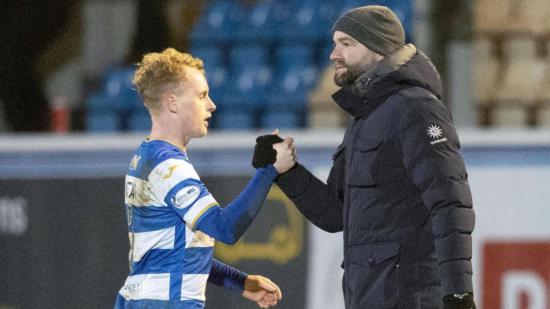 Greenock Morton's Owen Moffat and James McPake