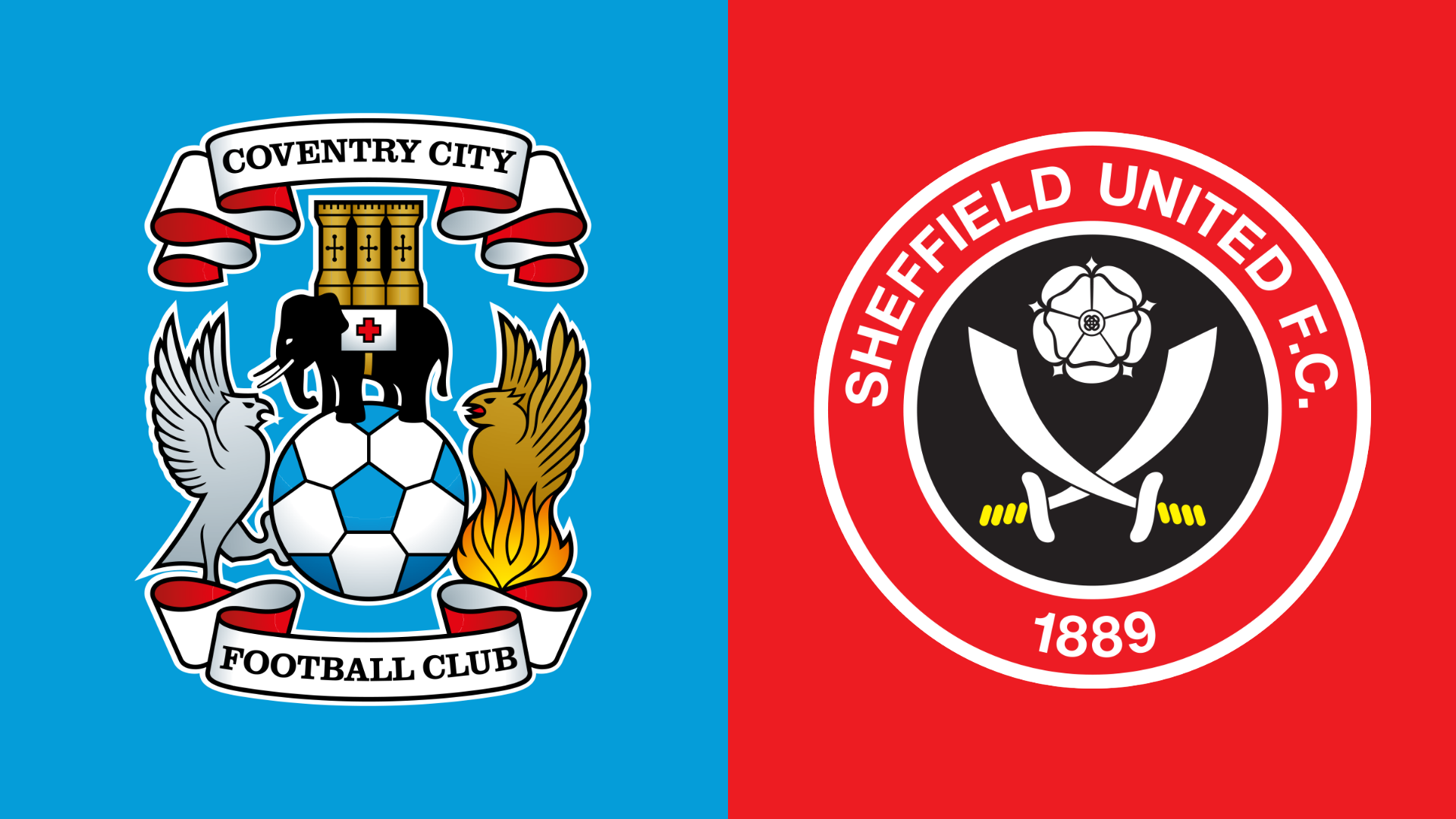 Side-by-side of Coventry City and Sheffield United club badges