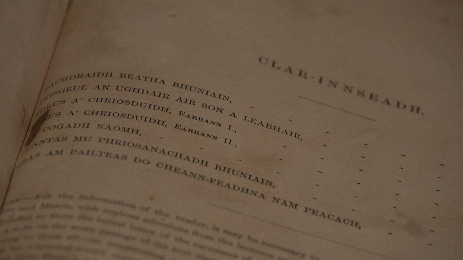 Clàr-innse leabhair Iain Bunian.