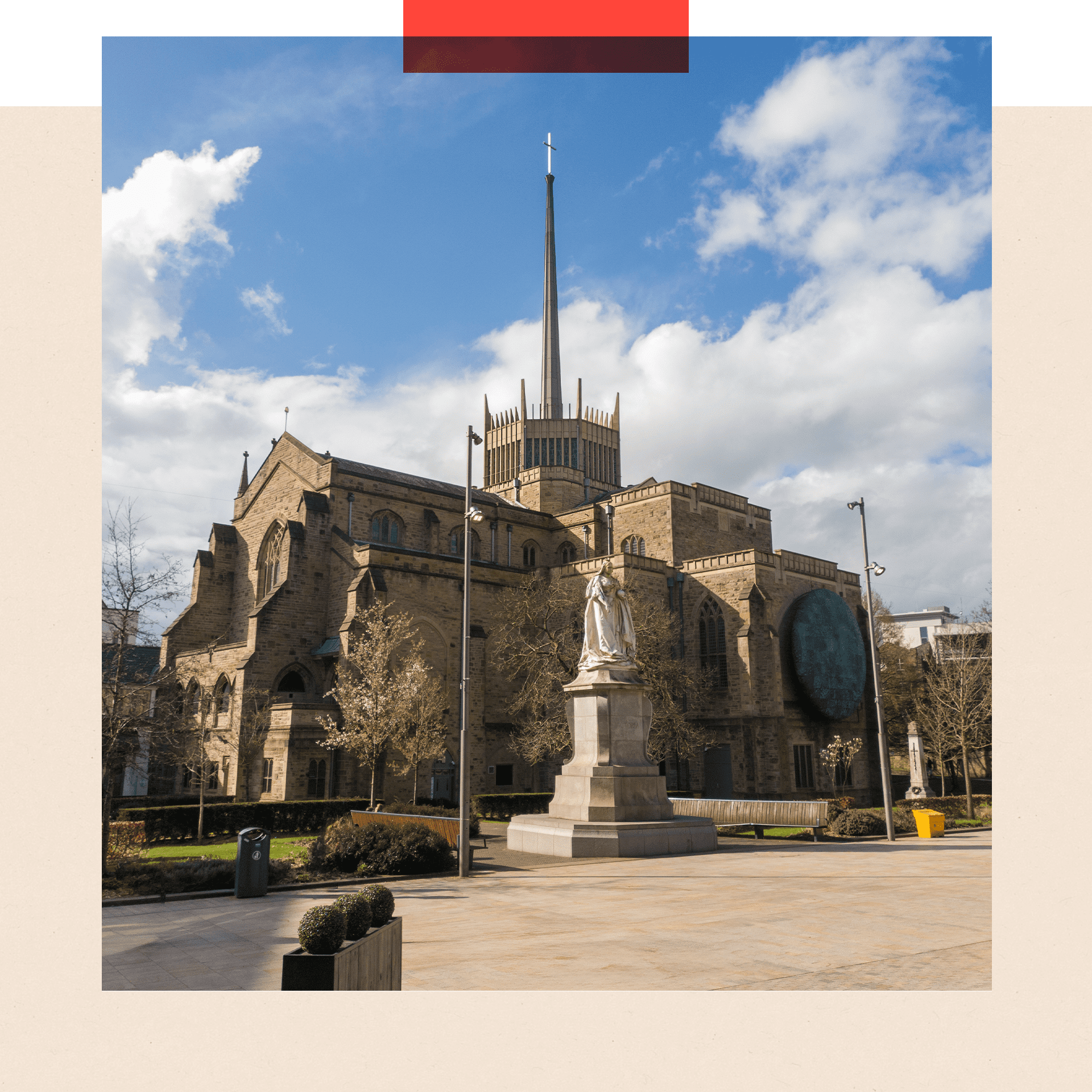 An exterior view of Blackburn Cathedral