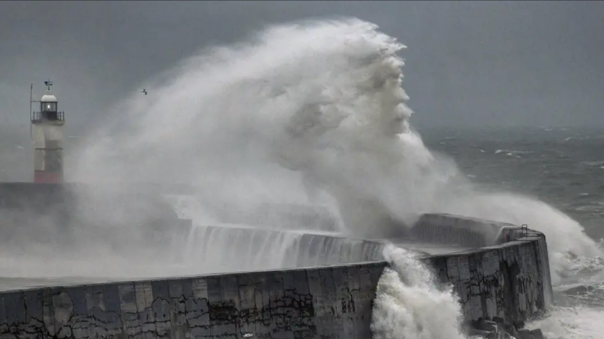 Waves crashed over Newhaven harbour wall in 2021 - These wave sightings seem to be an example of pareidolia - when an image is seen in an otherwise random visual pattern. Experts say our human brains can instinctively look for things we recognise to help us make sense of the world.